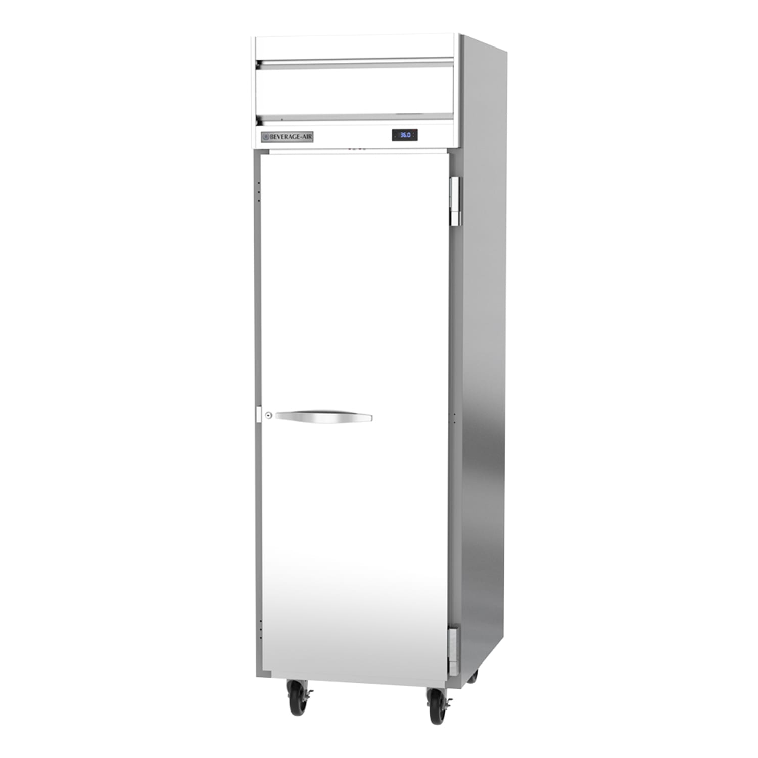 Beverage-Air HRS1HC-1S 26 1 Section Reach In Refrigerator, 1 Right Hinge Solid Door, 115v, Stainless Steel
