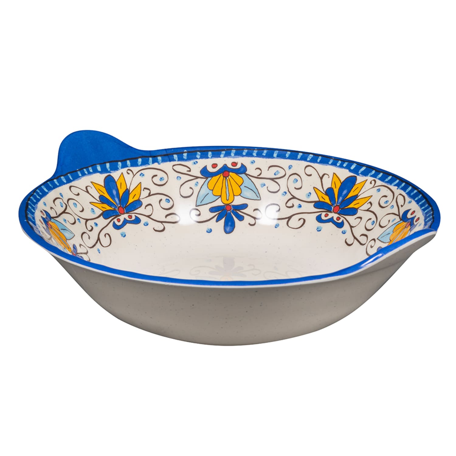 GET ML-93-SL 12 1/2 Round Pasta Bowl w/ 2 qt Capacity, Melamine, White, Multi-Colored, Pack of 6