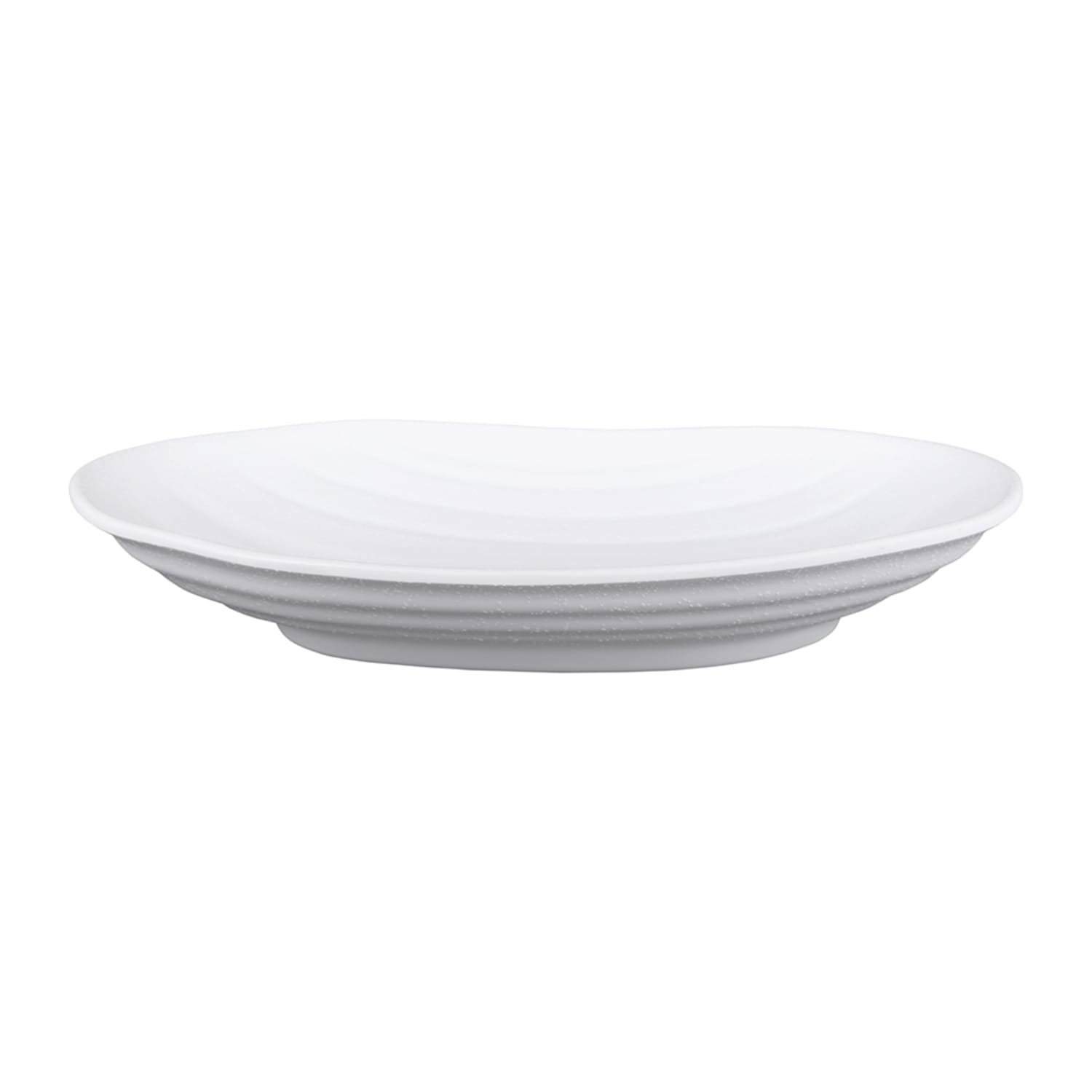 Elite Global Solutions JW7309-W 9 x 5 3/4 Oval Melamine Dinner Plate - White, 6/Case