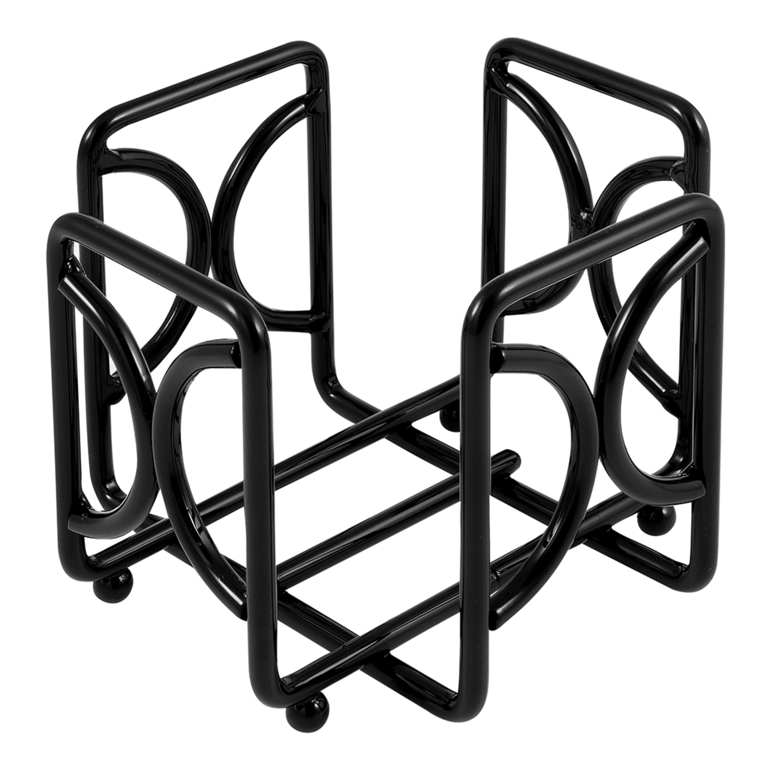 Cal-Mil 1243 Square Wire Cocktail Napkin Holder, 5 1/2 x 4 1/2 High, Iron, Black