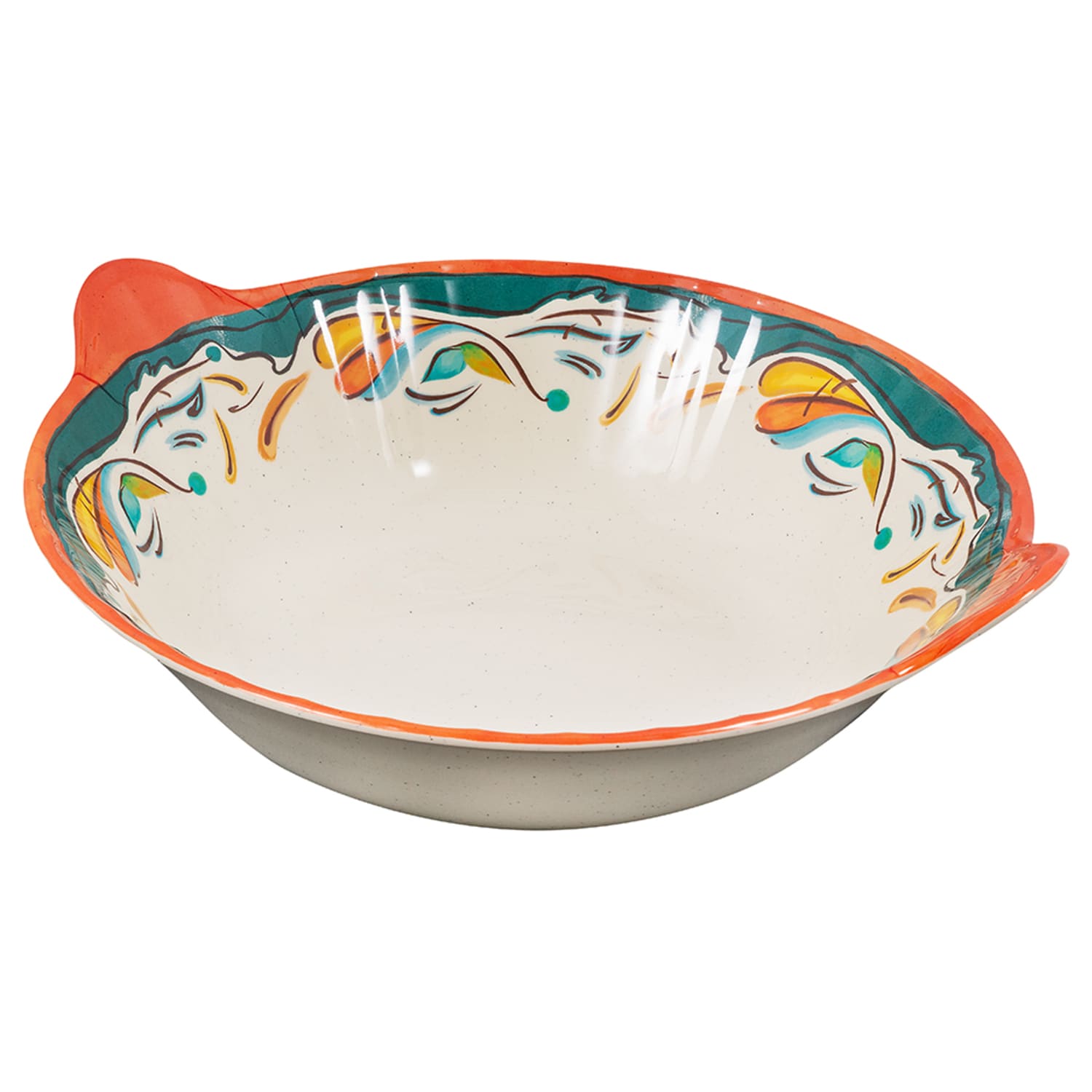 GET ML-94-BF 3 qt Round Melamine Serving Bowl, White, Pack of 6