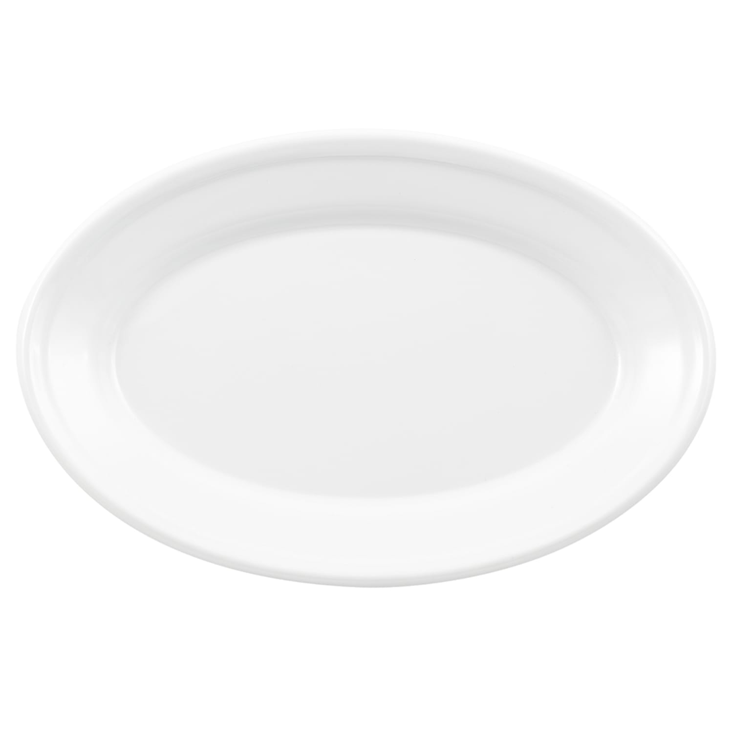 GET OP-911-W 9 1/4 x 6 1/4 Oval Supermel Platter - Melamine, White, 24 / CS