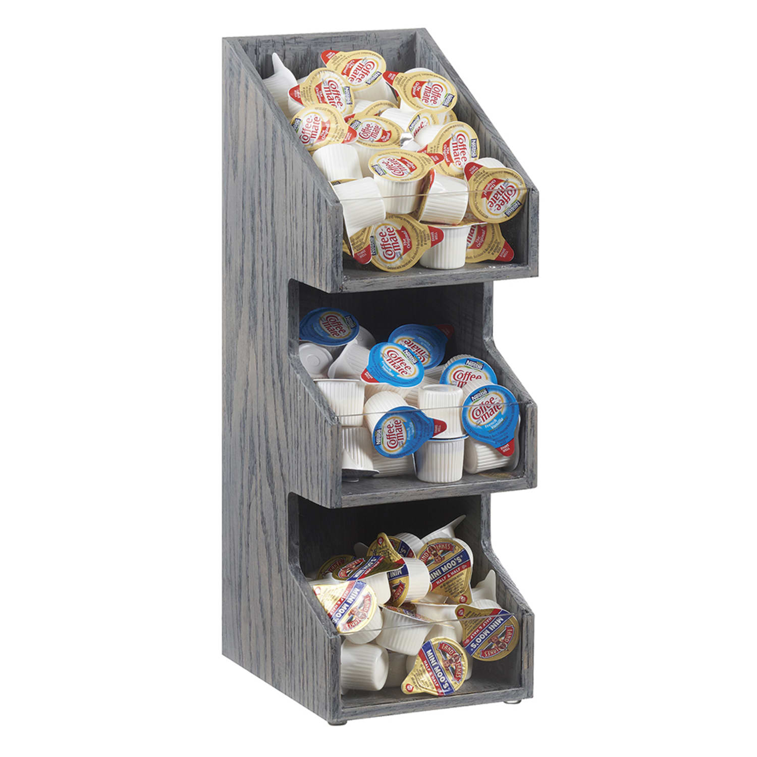 Cal-Mil 2053-83 Condiment Organizer w/ 3 Bins - Gray, 5-1/2"" x 6-1/2"" x 15-1/2""