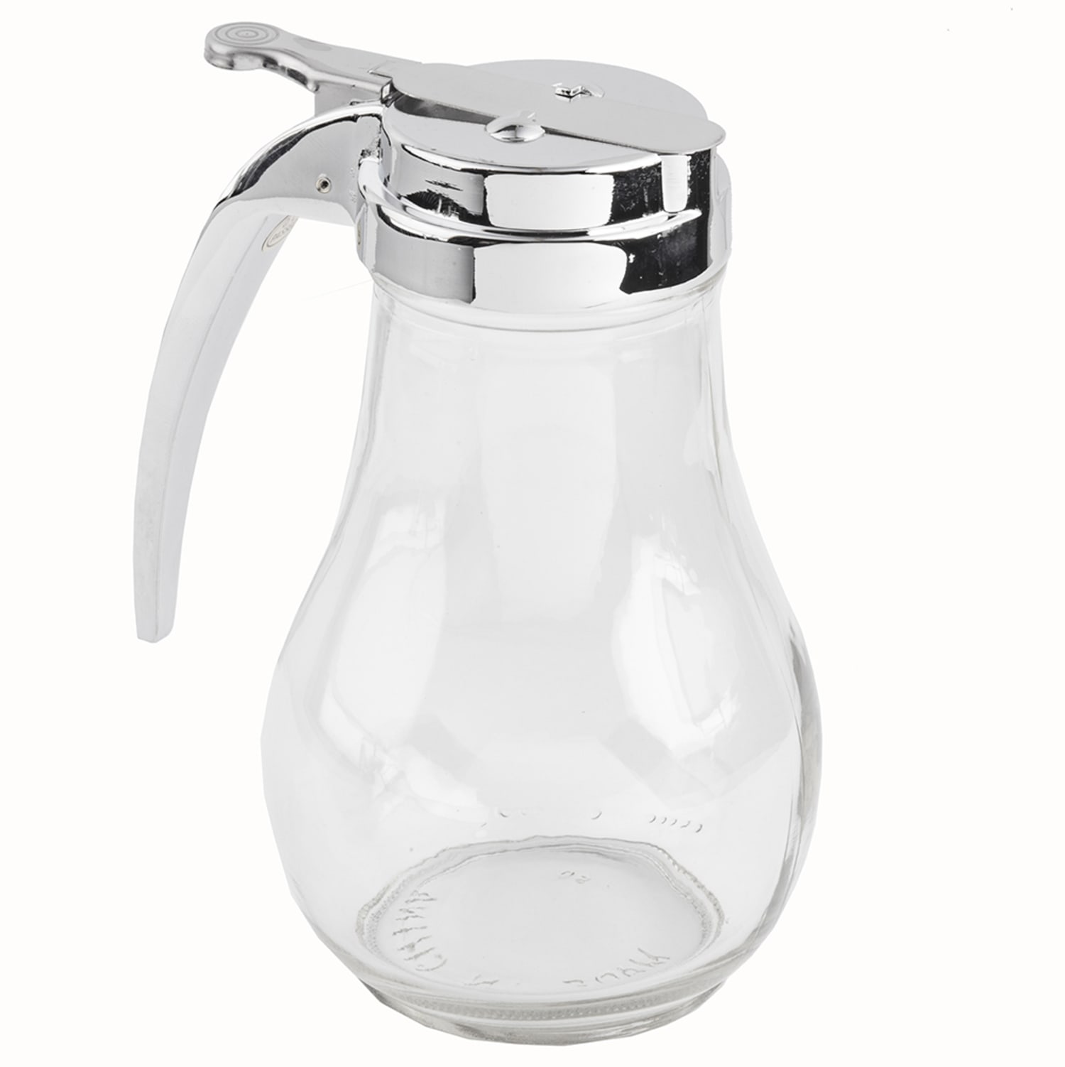 Tablecraft 414 14 oz Teardrop Dripcut Server - Glass, Chrome Top, Clear, 1 Dozen