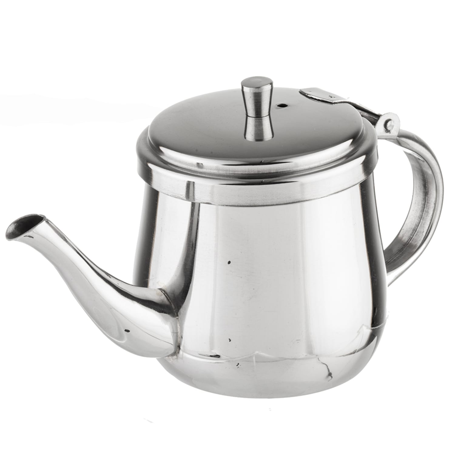 Tablecraft GN10 10 oz Stainless Steel Gooseneck Teapot w/ Mirror Finish, Silver, 1 Dozen