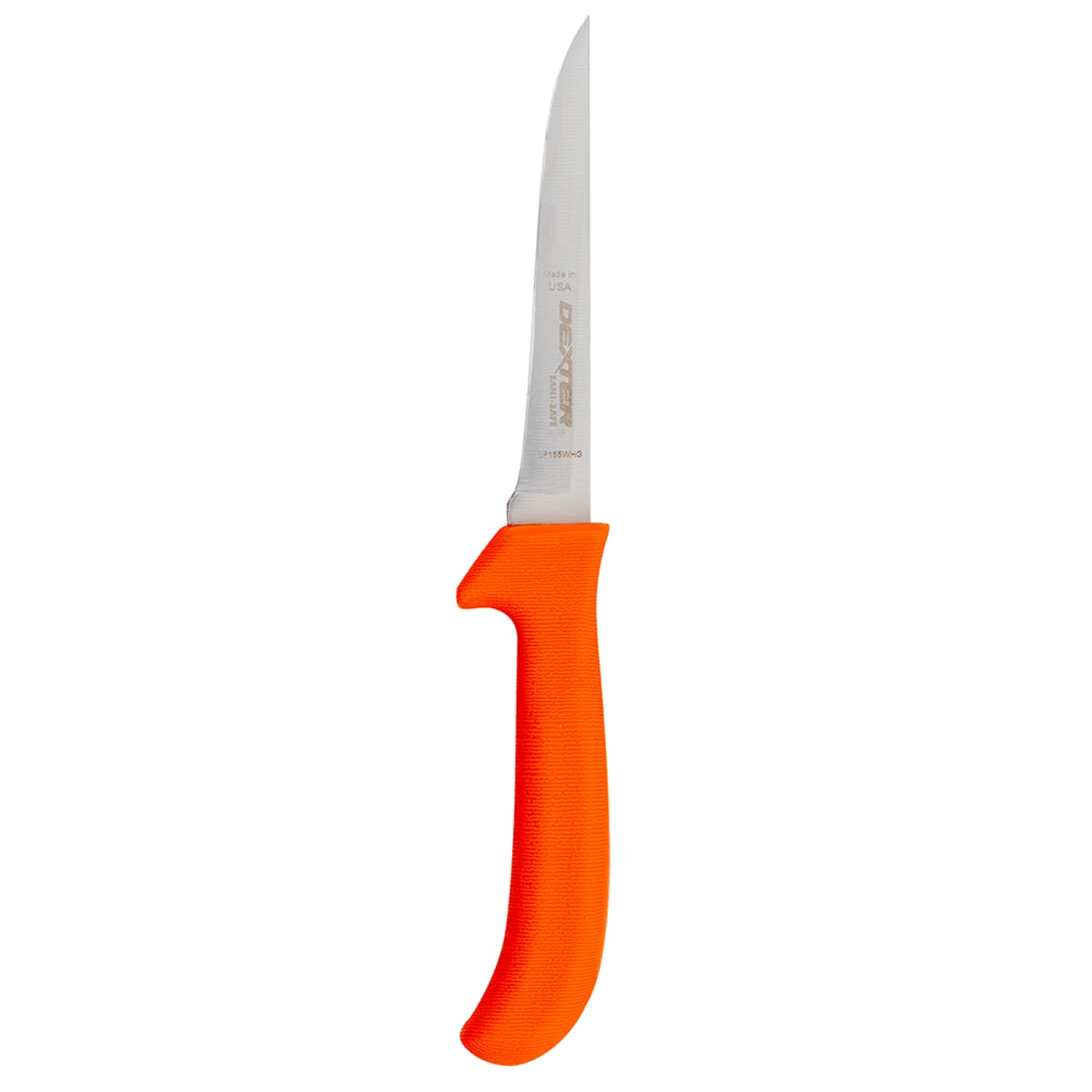 Dexter Russell EP155WHG SANI-SAFE 5 Deboning Knife w/ Polypropylene Orange Handle, Carbon Steel, High-Carbon Steel Blade, 5""