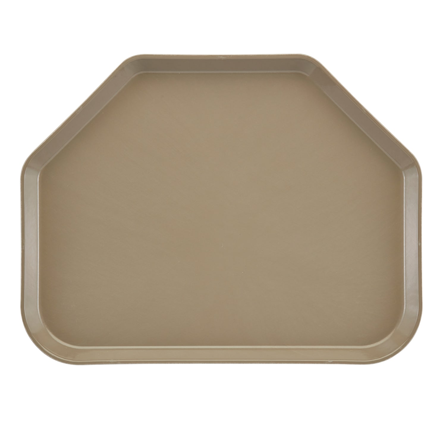 Cambro 1520TR104 Fiberglass Camtray Cafeteria Tray - 19 1/2L x 14 1/2W, Desert Tan, Trapezoid, Beige, 1 Dozen