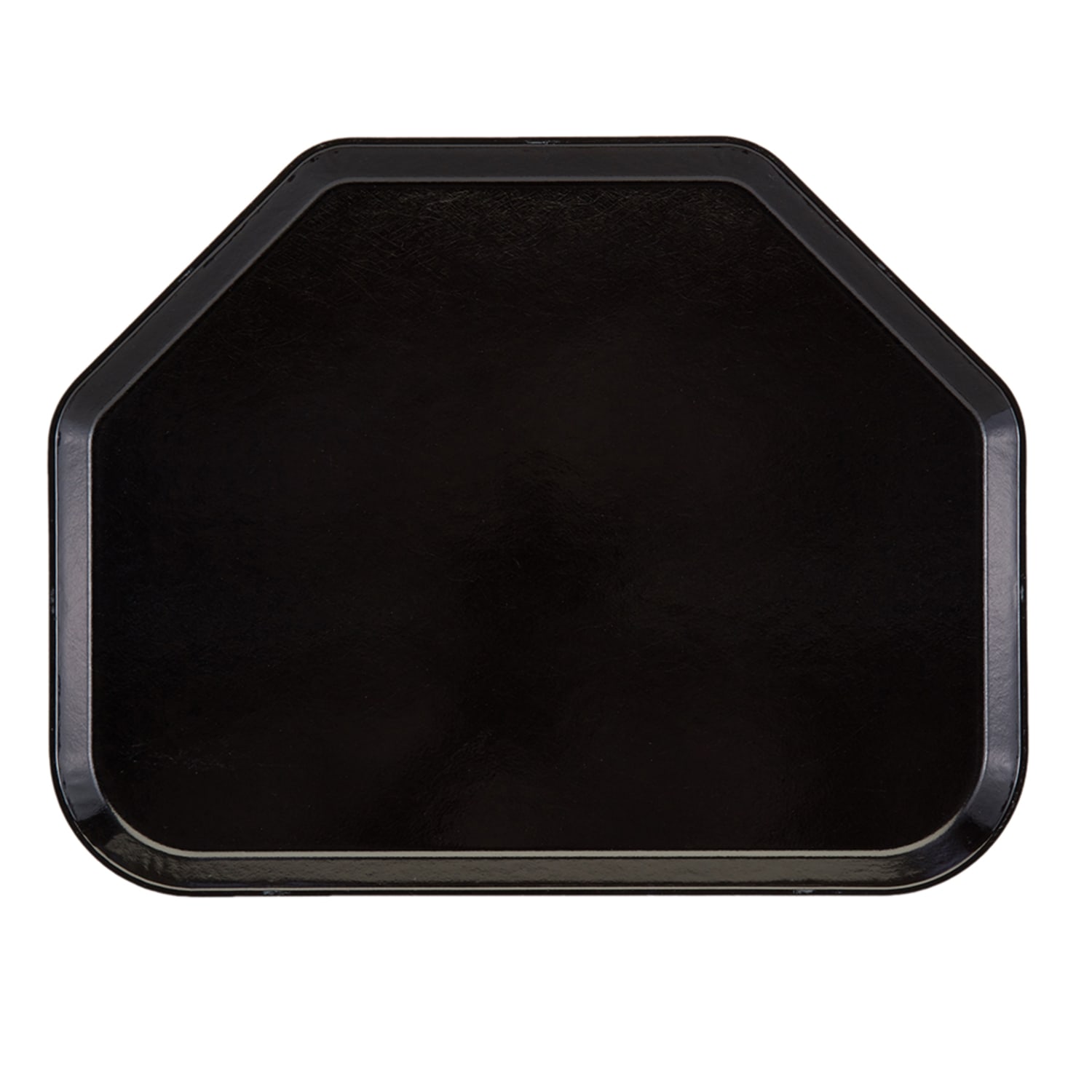 Cambro 1520TR110 Fiberglass Camtray Cafeteria Tray - 19 1/2L x 14 1/2W, Black, Trapezoid, 1 Dozen