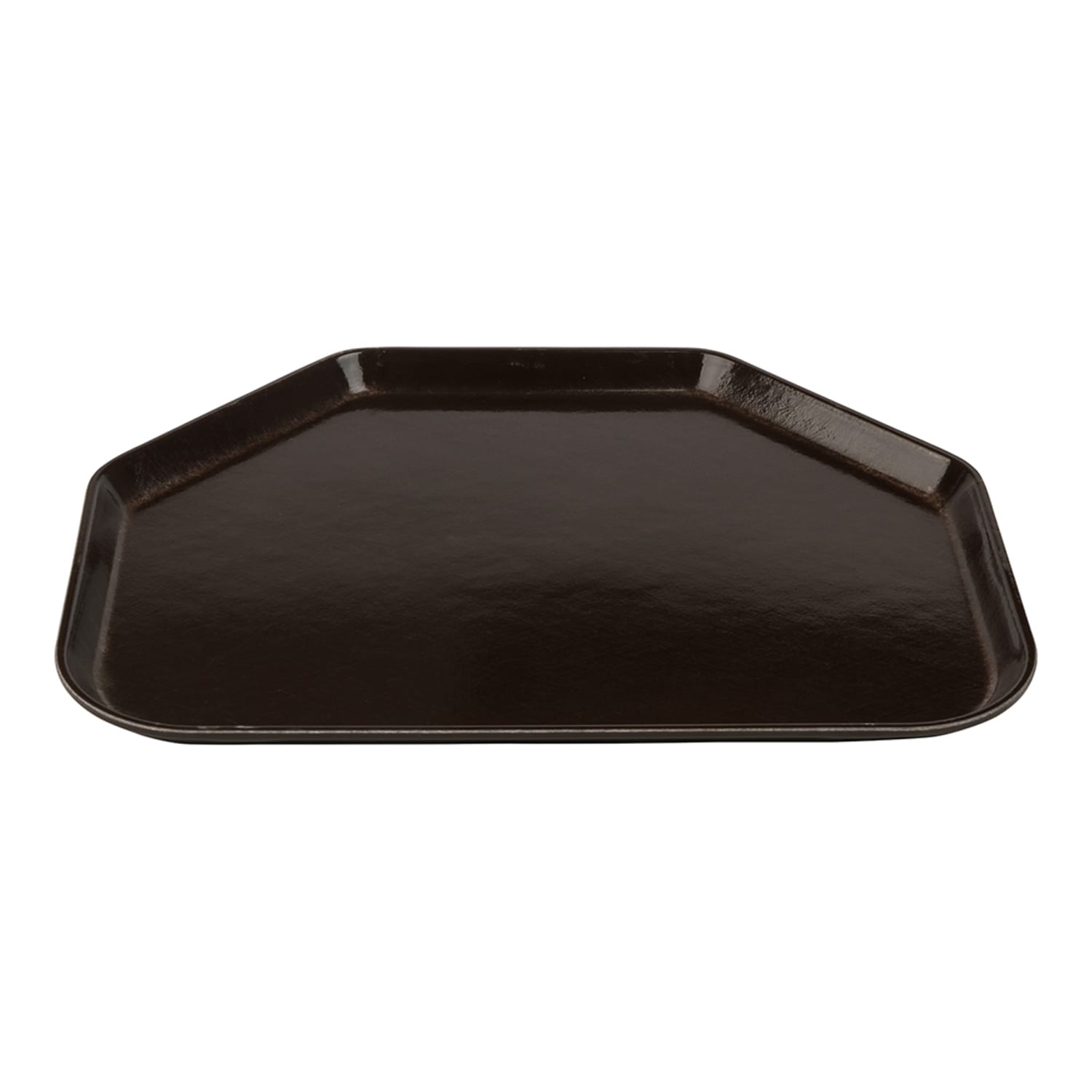 Cambro 1520TR116 Fiberglass Camtray Cafeteria Tray - 19 1/2L x 14 1/2W, Brazil Brown, Trapezoid, 1 Dozen