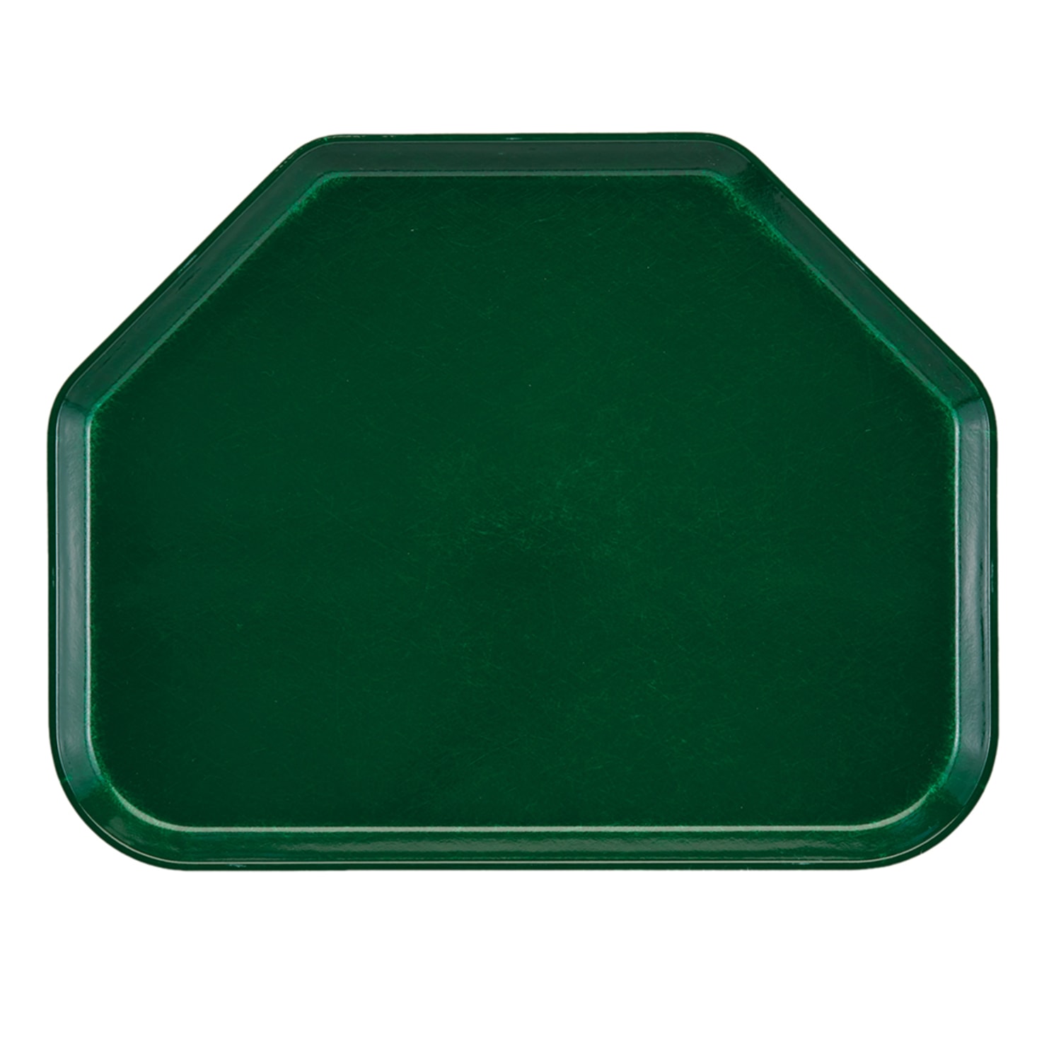 Cambro 1520TR119 Fiberglass Camtray Cafeteria Tray - 19 1/2L x 14 1/2W, Sherwood Green, Trapezoid, 1 Dozen