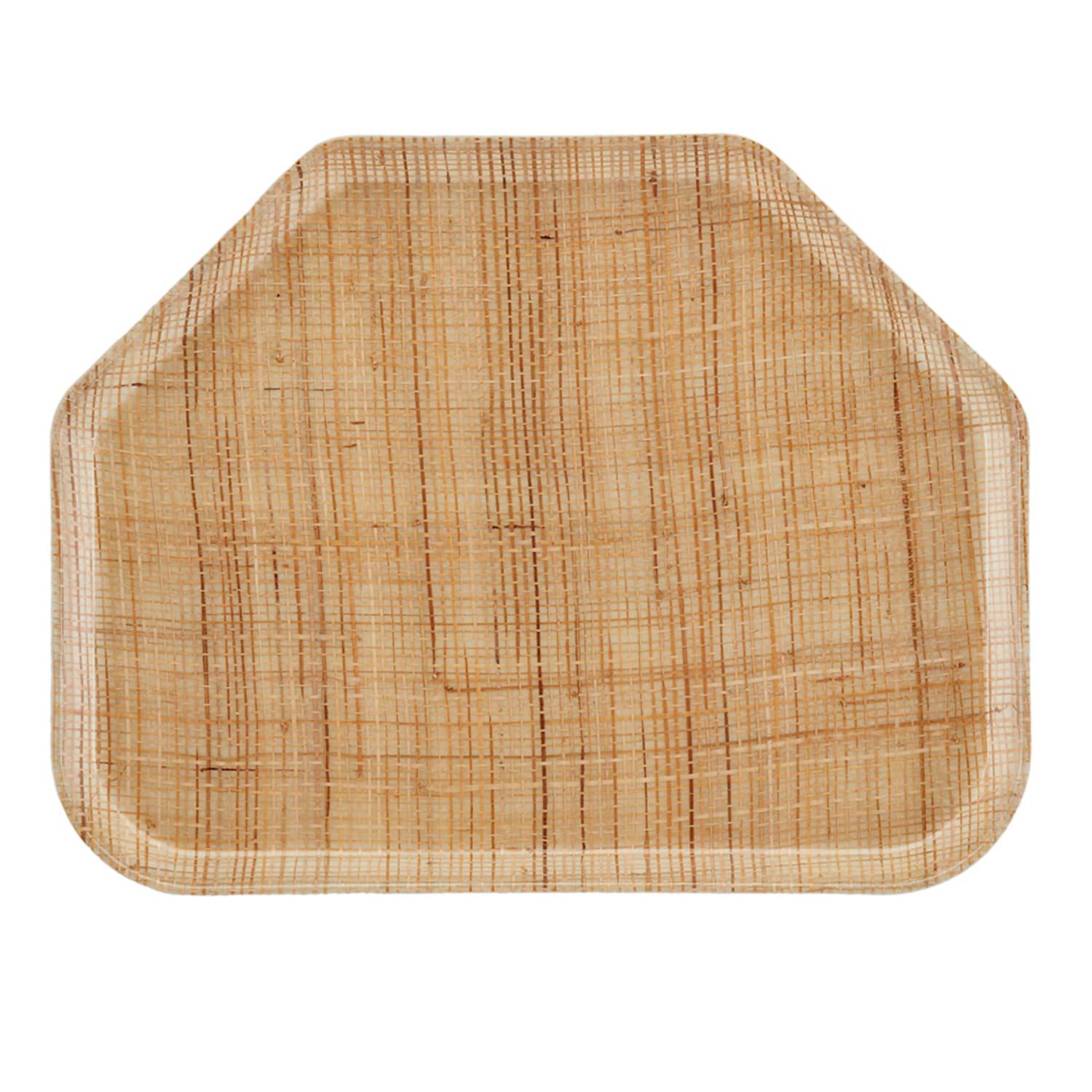 Cambro 1520TR204 Fiberglass Camtray Cafeteria Tray - 19 1/2L x 14 1/2W, Rattan, Brown, 1 Dozen