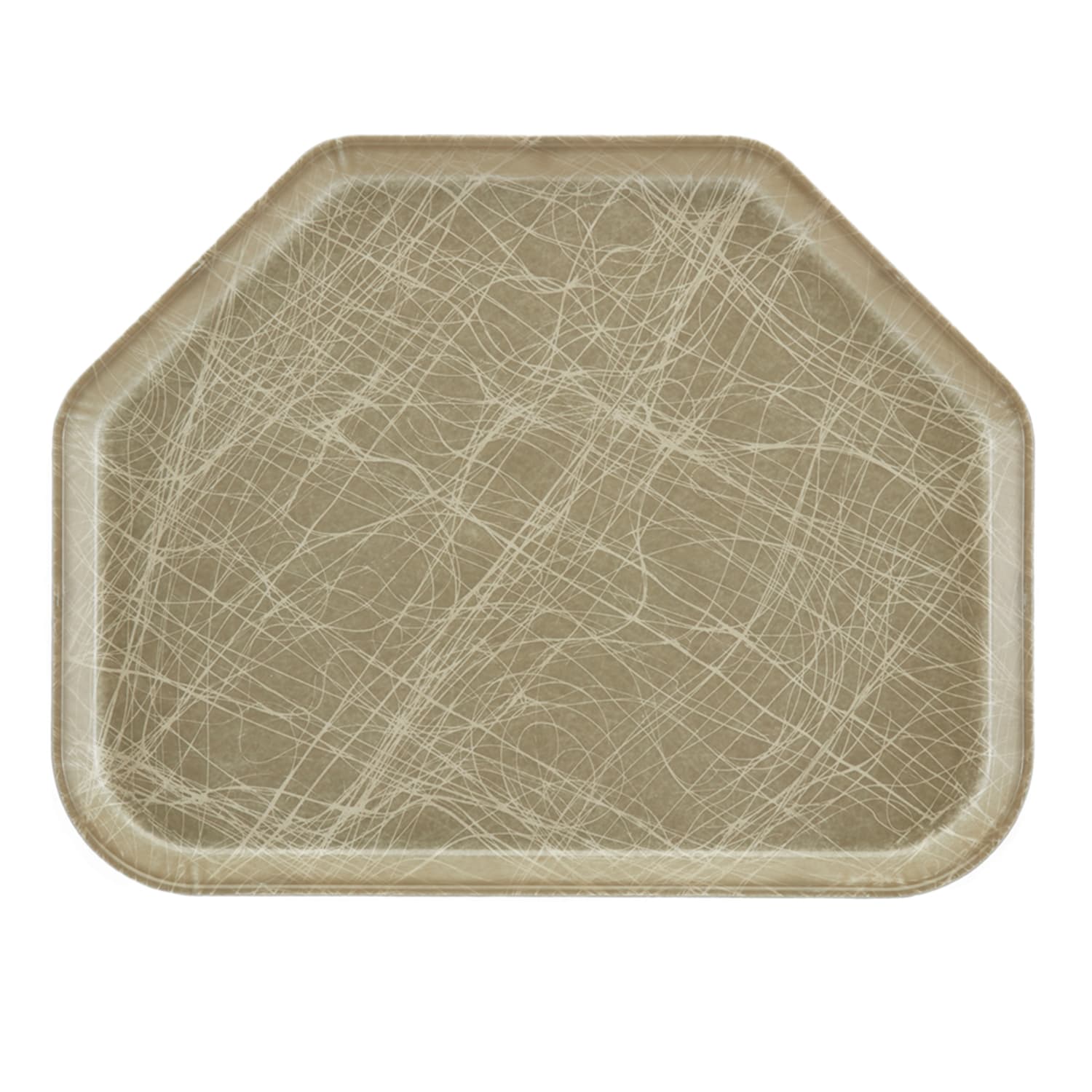 Cambro 1520TR215 Fiberglass Camtray Cafeteria Tray - 19 1/2L x 14 1/2W, Abstract Gray, 1 Dozen