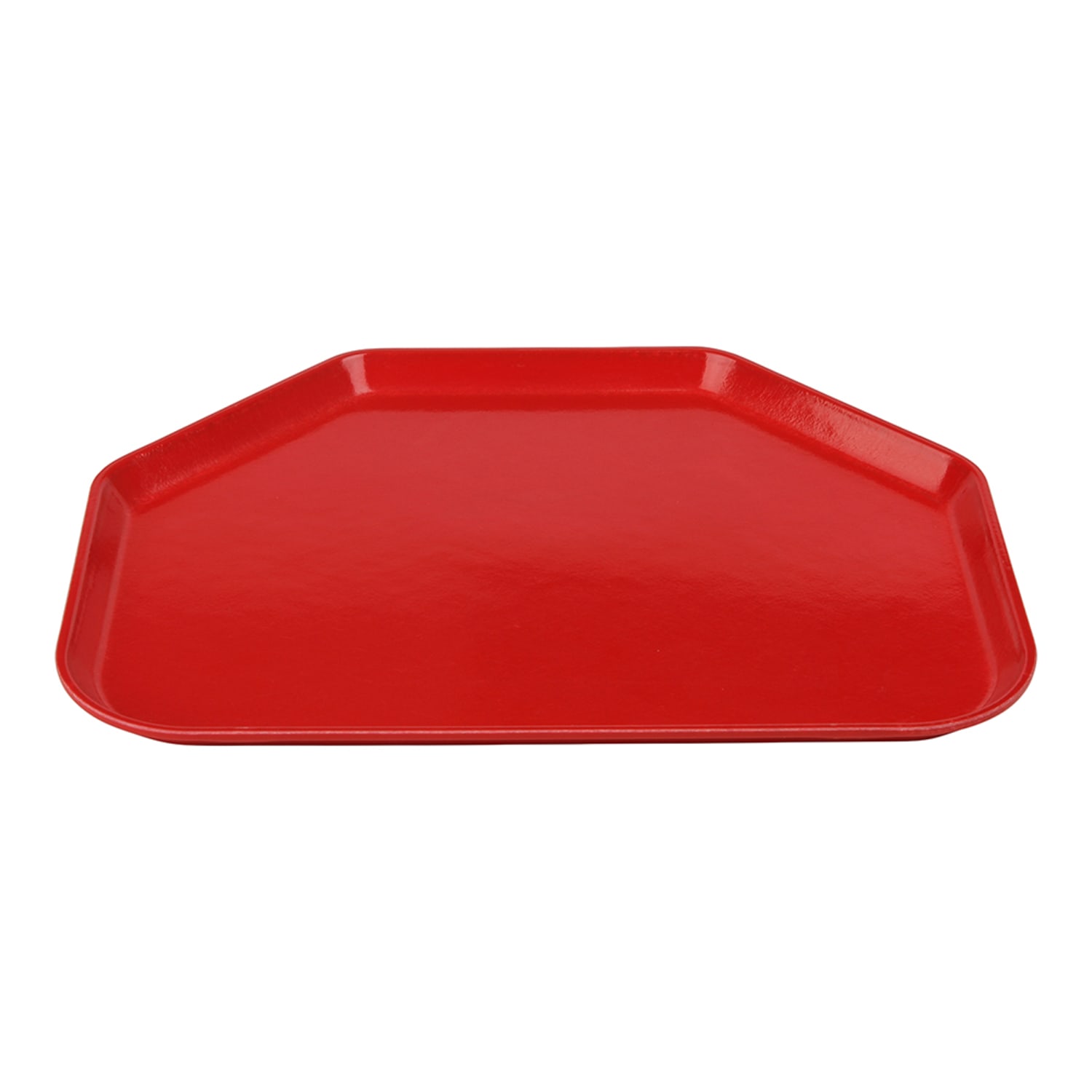 Cambro 1520TR521 Fiberglass Camtray Cafeteria Tray - 19 1/2L x 14 1/2W, Cambro Red, 1 Dozen