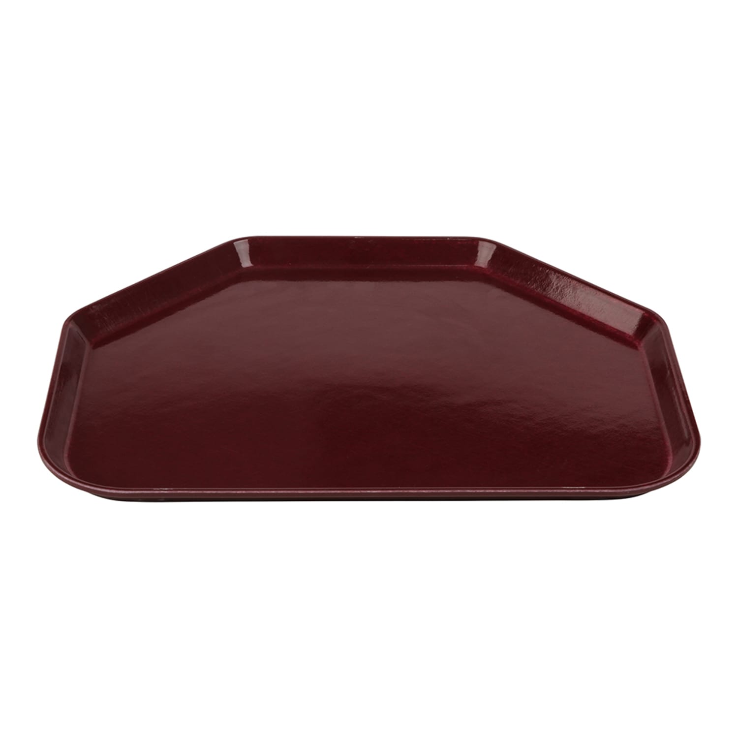 Cambro 1520TR522 Fiberglass Camtray Cafeteria Tray - 19 1/2L x 14 1/2W, Burgundy Wine, Red, 1 Dozen