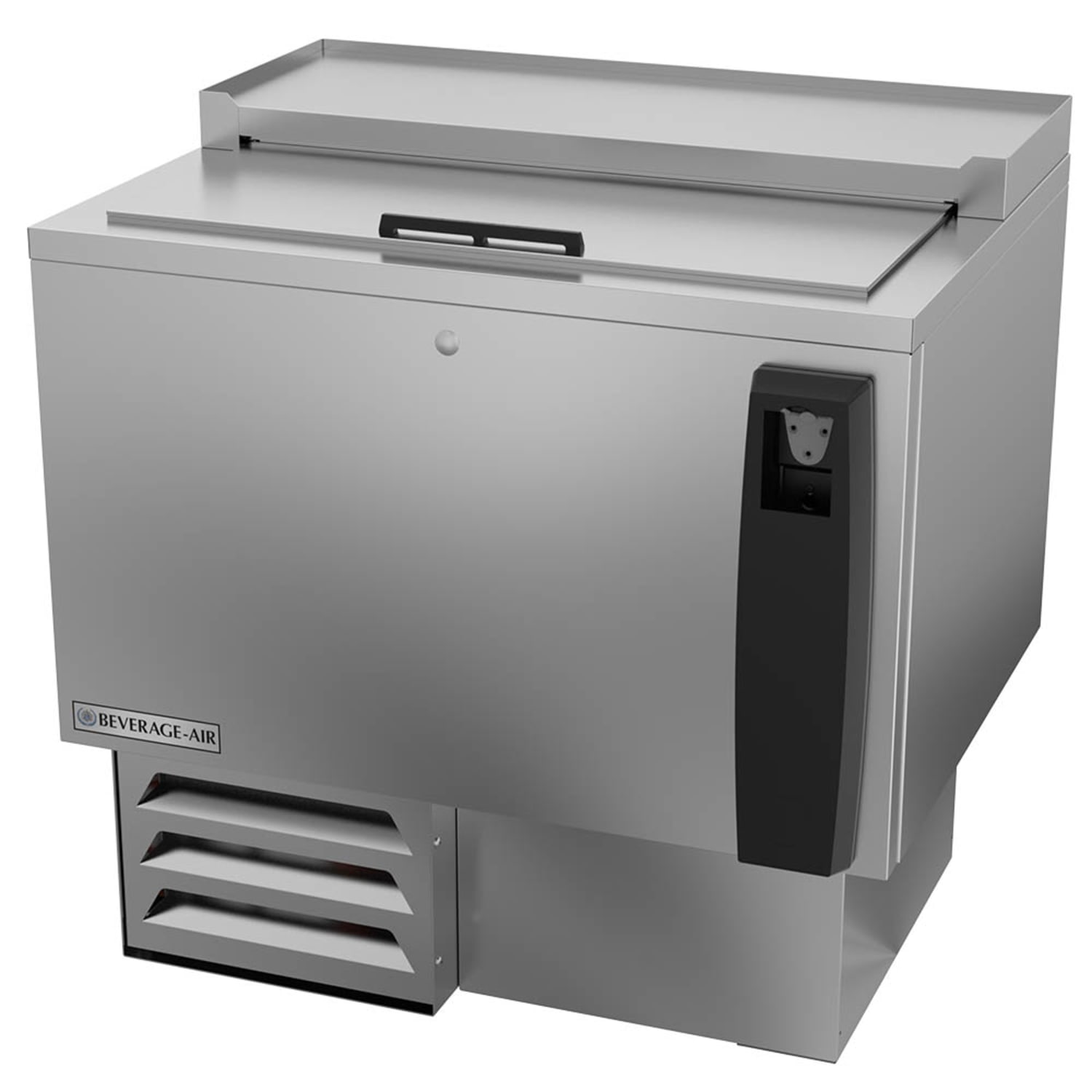 Beverage-Air SF34HC-S 34 Forced Air Bottle Cooler - Holds 223 12-oz Bottles, Stainless, 115v, Holds (223) 12 oz. Bottles, 115 V, Silver