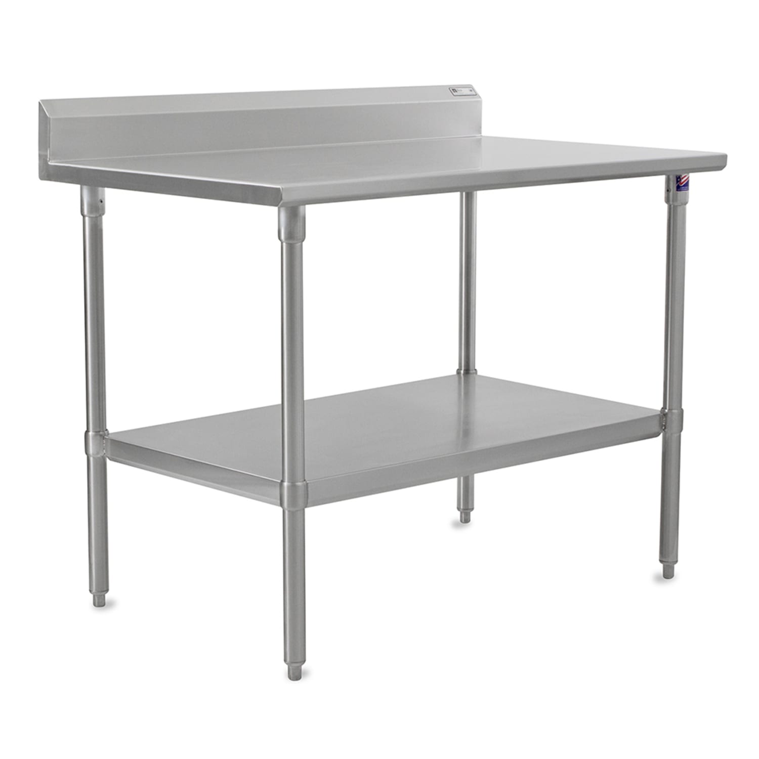 John Boos ST6R5-3024SSK-X 24 16 ga Work Table w/ Undershelf & 300 Series Stainless Steel Top, 5 Backsplash, 16-Ga. Stainless Steel Top, Stainless Steel Undershelf