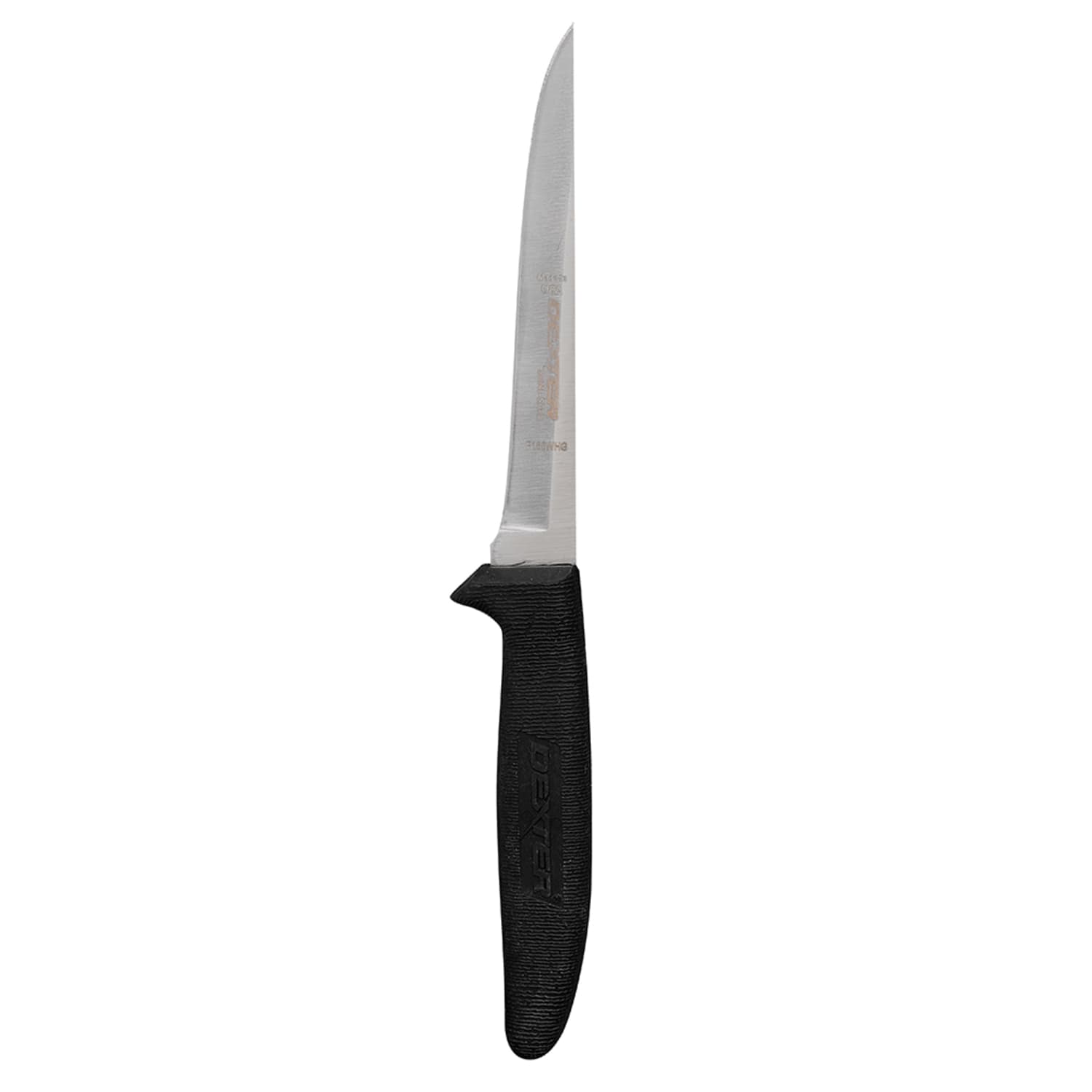 Dexter Russell P155WHG 5 Boning Knife w/ Soft Black Rubber Handle, Carbon Steel, High-Carbon Steel Blade, 5""