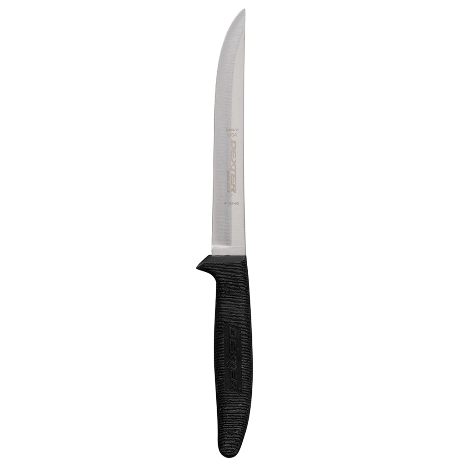 Dexter Russell P156HG 6 Boning Knife w/ Soft Black Rubber Handle, Carbon Steel, High-Carbon Steel Blade, 6""