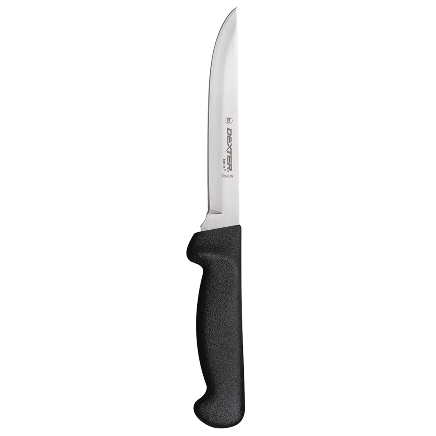 Dexter Russell P94819B 6 Boning Knife w/ Polypropylene Black Handle, Carbon Steel, Wide, 6""