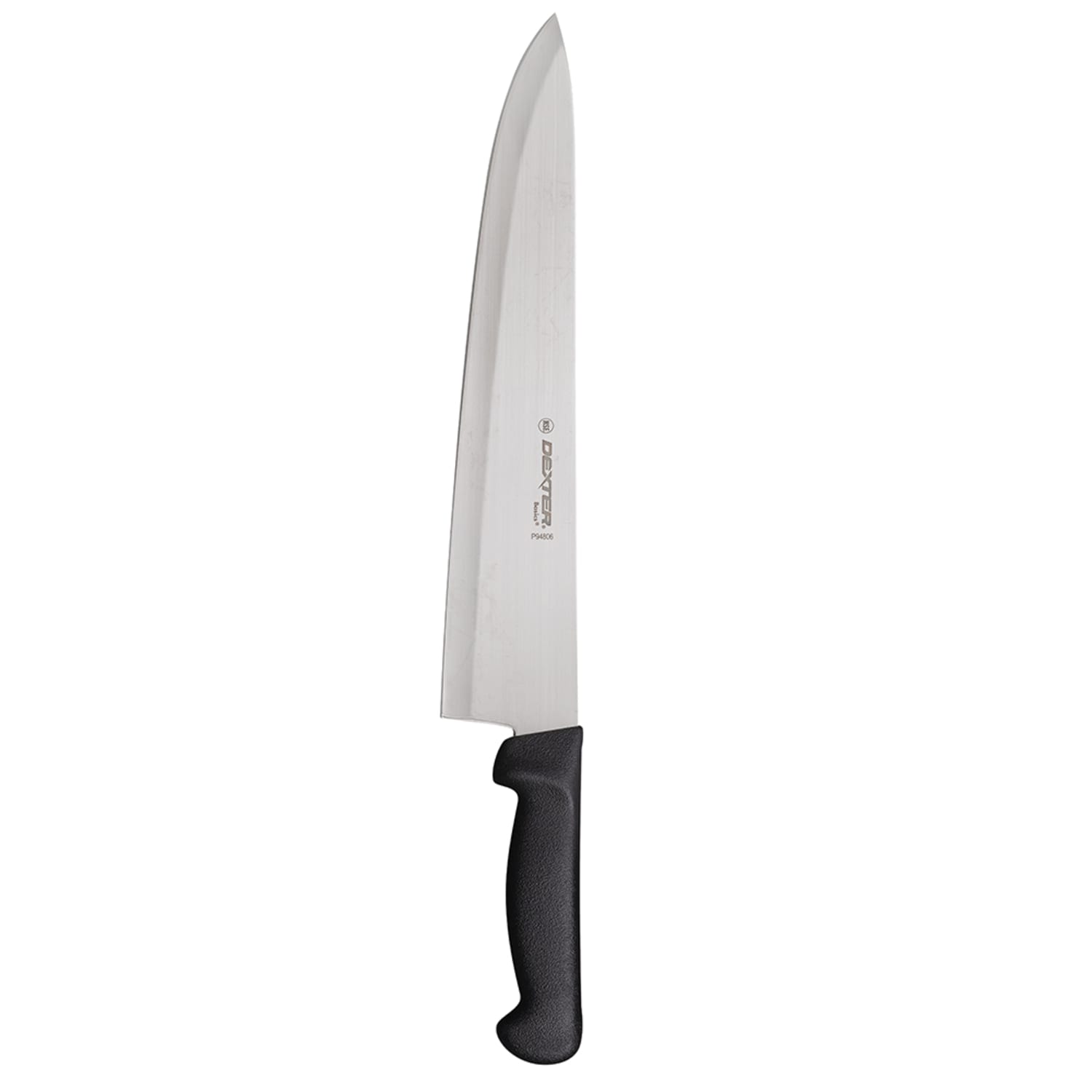 Dexter Russell P94806B 12 Chef's Knife w/ Polypropylene Black Handle, Carbon Steel, 12"" High-Carbon Steel Blade, Black Polypropylene Handle