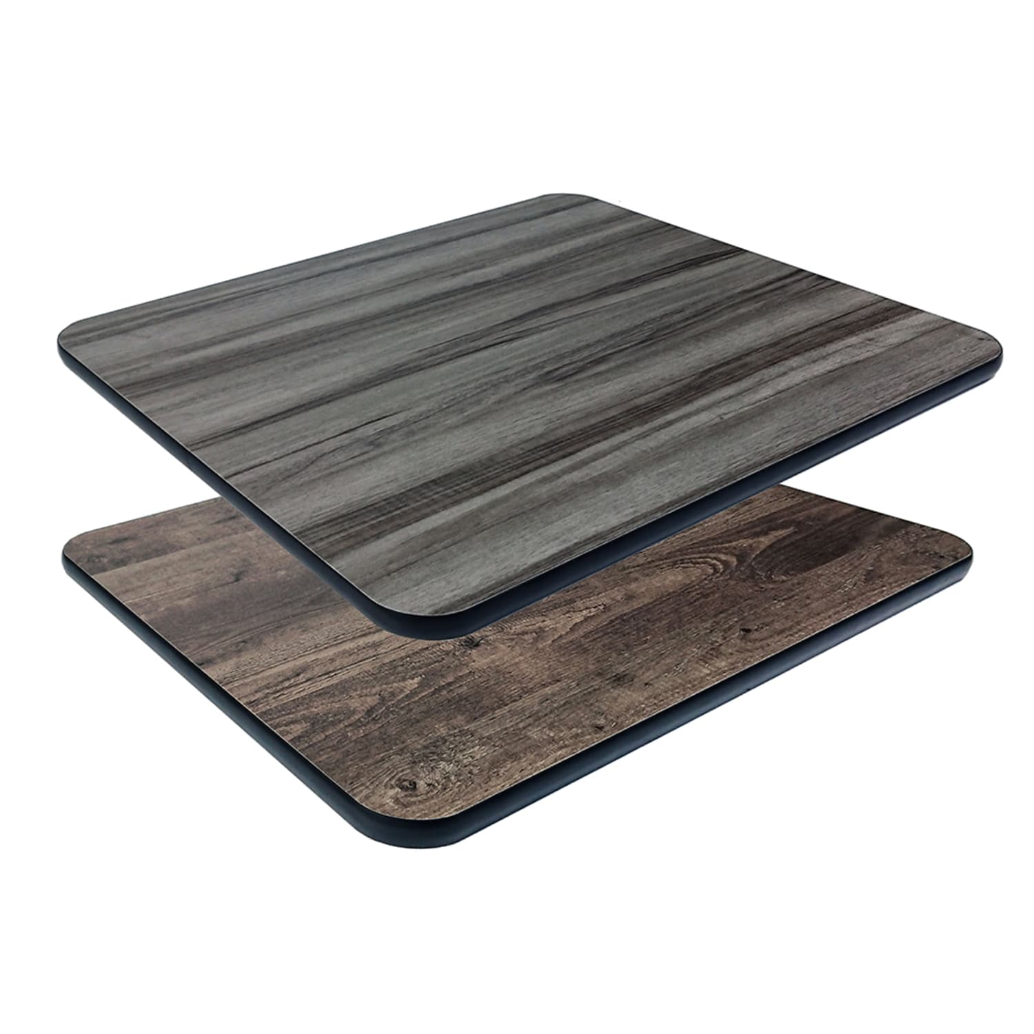 American Tables & Seating ADL30-GY/BN 30 Round Reversible Laminate Table Top, Light Gray/Light Brown, 1 in