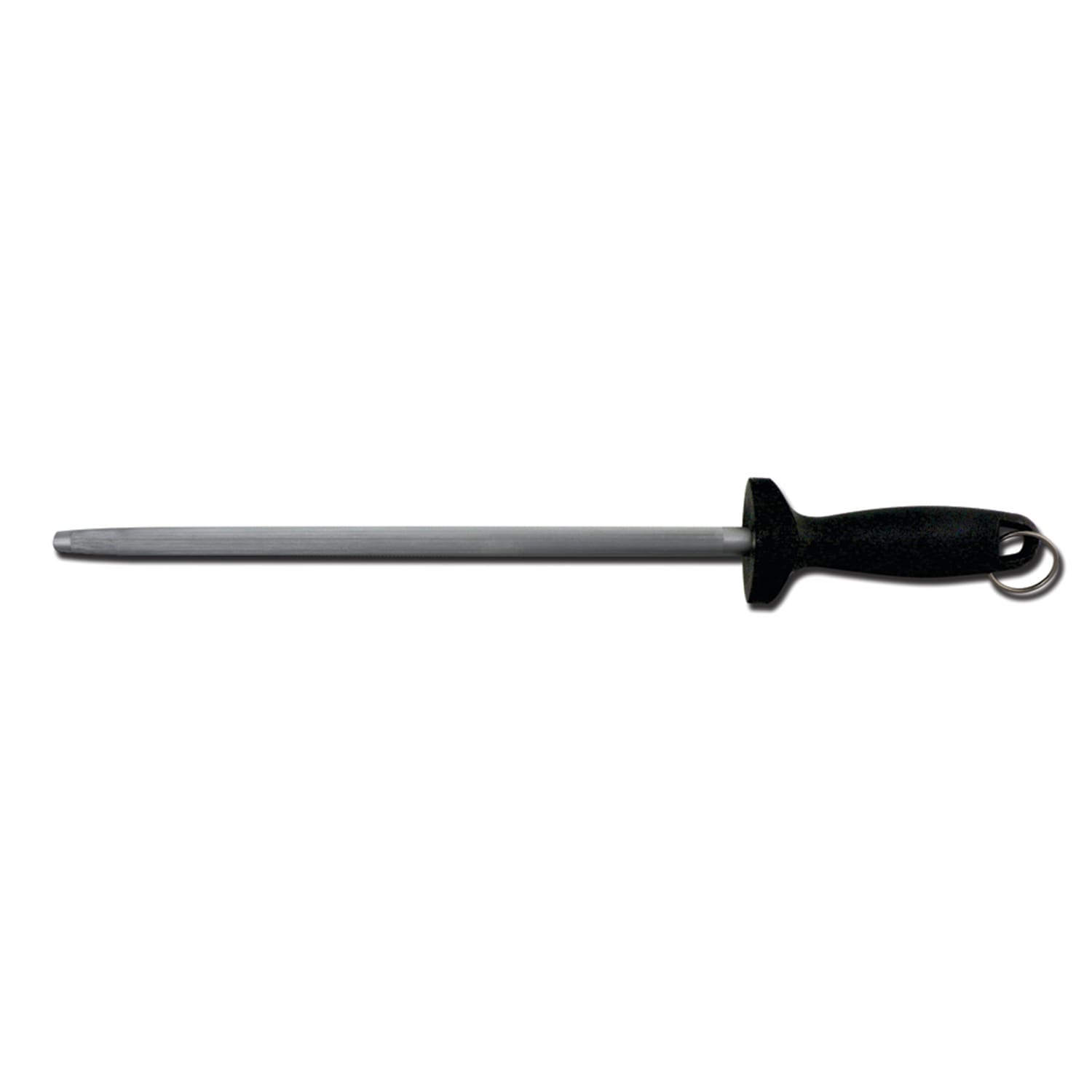 Dexter Russell 30505 12 Sharpening Steel w/ Black Plastic Handle, Carbon Steel, 12"" Rod, Black Polypropylene Handle
