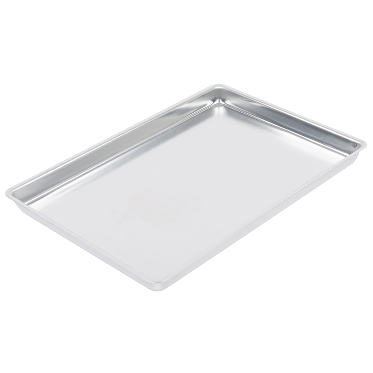 Vollrath 68100 1/4 Quarter Size Bun / Sheet Pan - 15 1/2 x 10 1/2 x 1, 18 gauge Aluminum, Beaded Edge, Silver