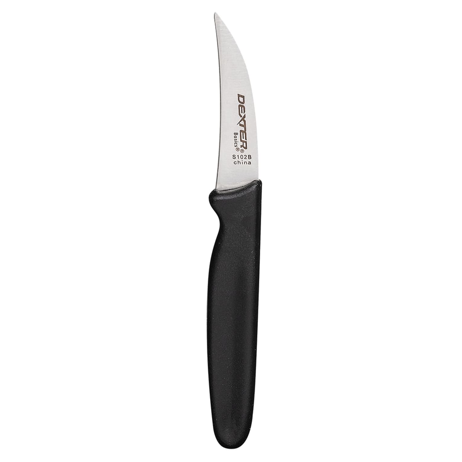Dexter Russell S102B 2 1/2 Tourne Knife w/ Polypropylene Black Handle, High Carbon Steel