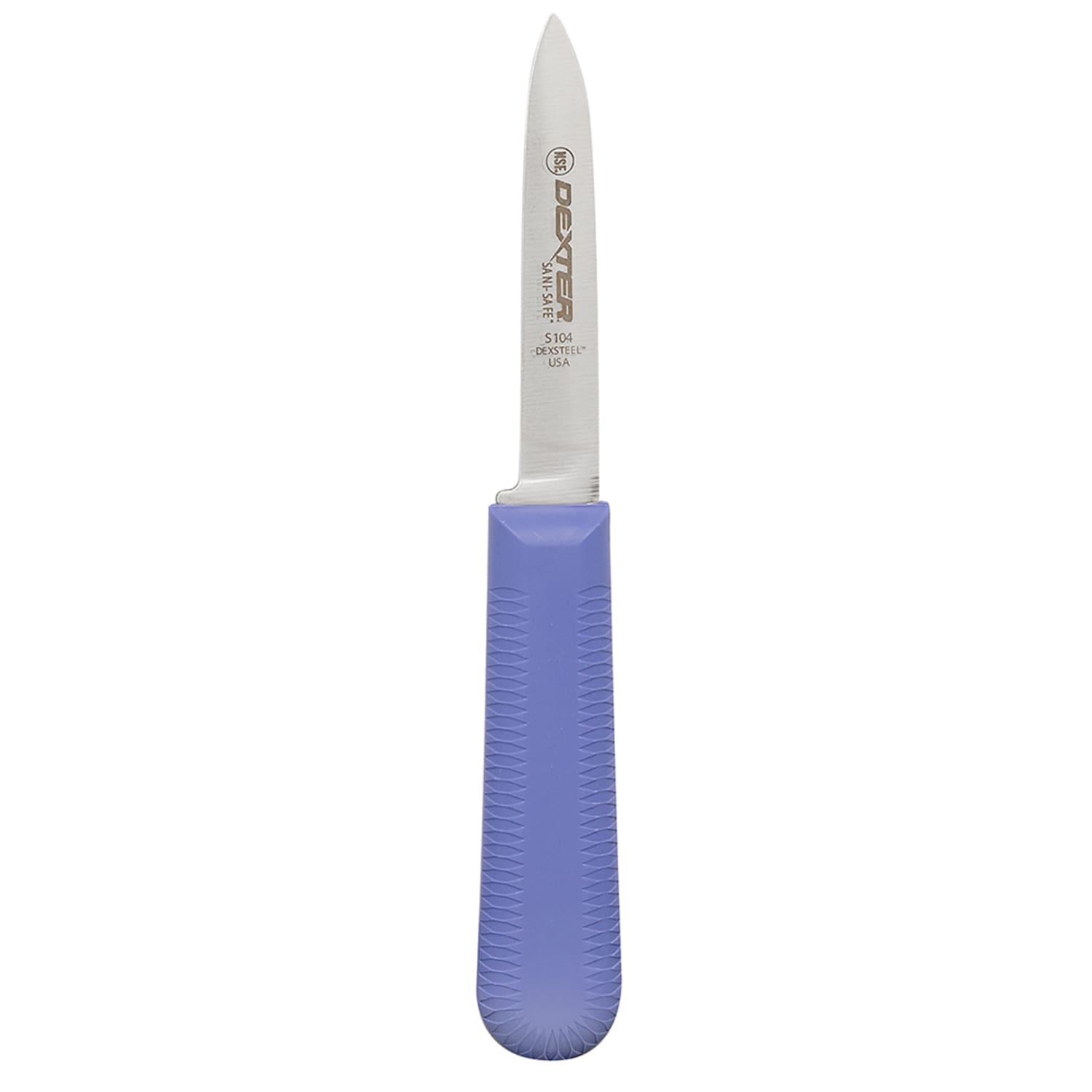 Dexter Russell S104P-PCP SANI-SAFE 3 1/4 Paring Knife w/ Polypropylene Purple Handle, Carbon Steel, Purple Polypropylene Handle, High-Carbon Steel