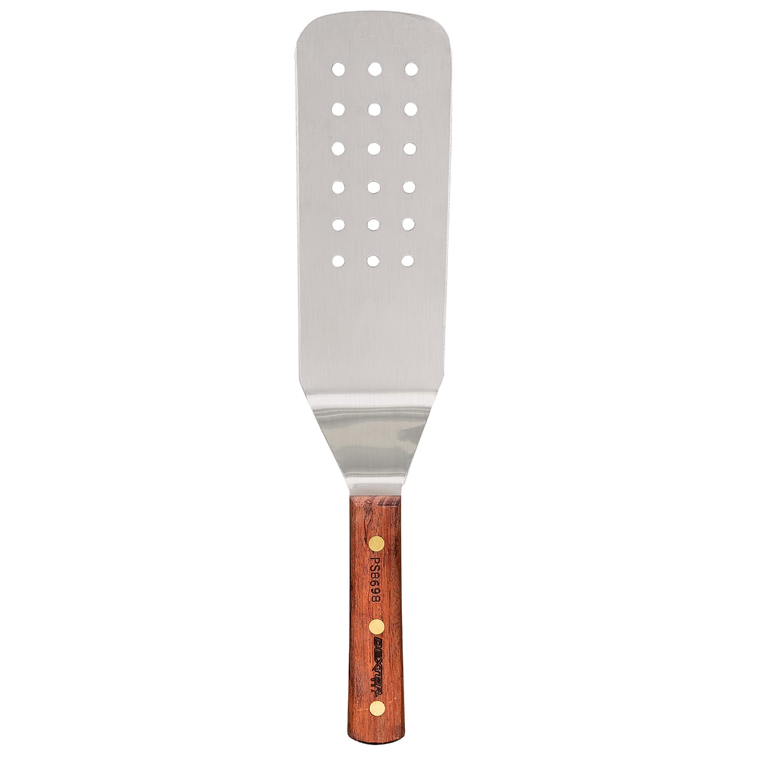 Dexter Russell PS8698PCP 8x3 Perforated Turner w/ Rosewood Handle, Stainless Steel