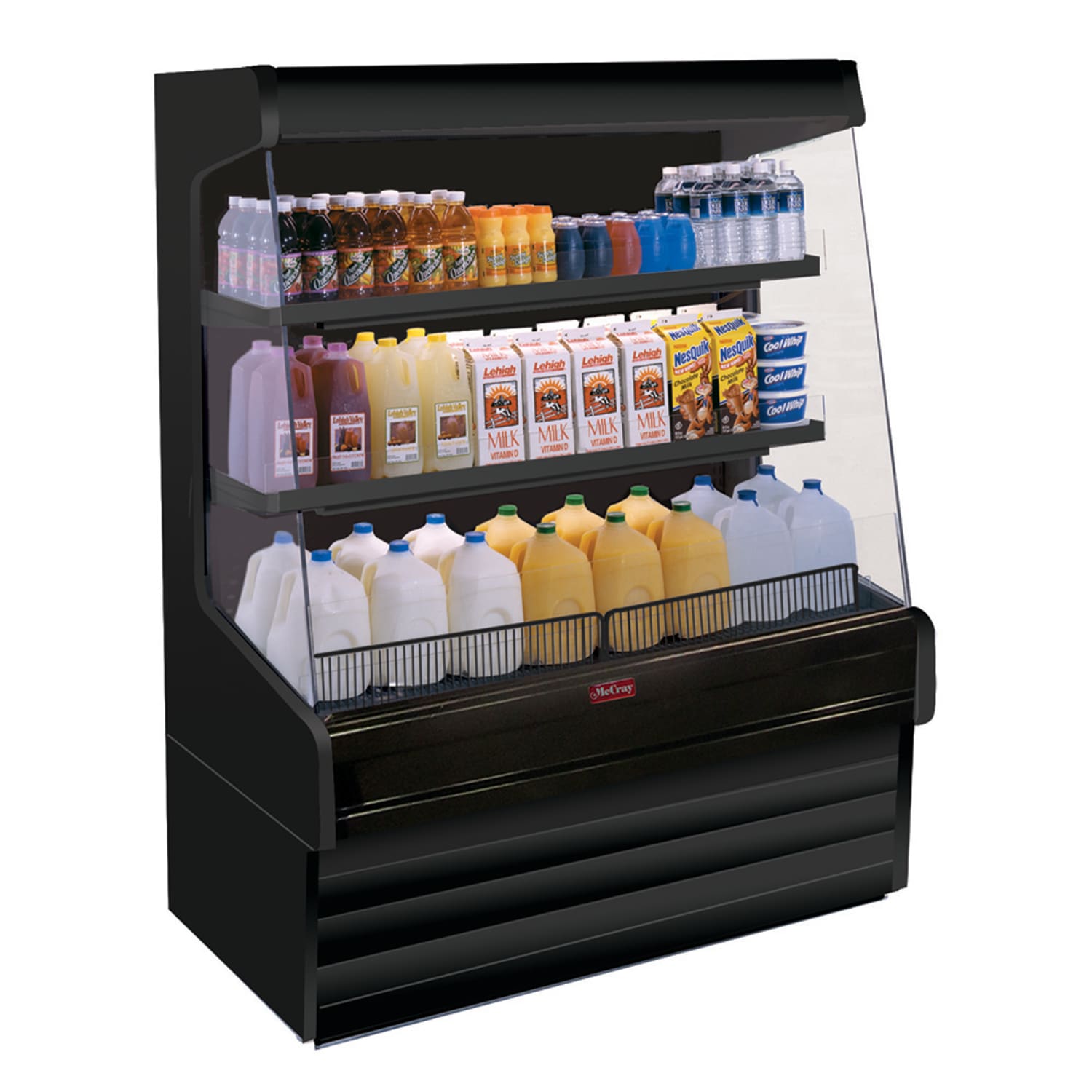 Howard-McCray SC-OD30E-3L-B-LED 39 Vertical Open Air Cooler w/ 3 Levels, 115v, Black