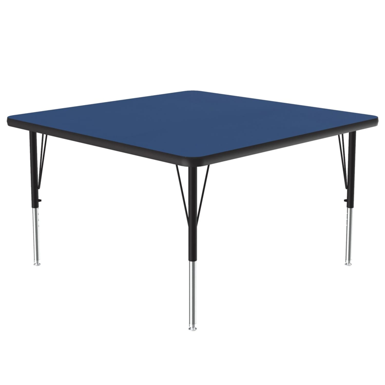 Correll A3636-SQ-37-09-09 36 Square Activity Table w/ 1 1/4 High Pressure Top, Blue