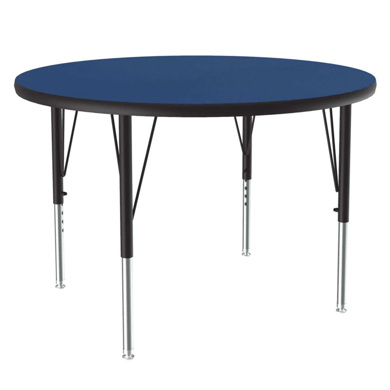 Correll A36-RND-37-09-09 36 Round Table w/ 1 1/4 High Pressure Top, Blue