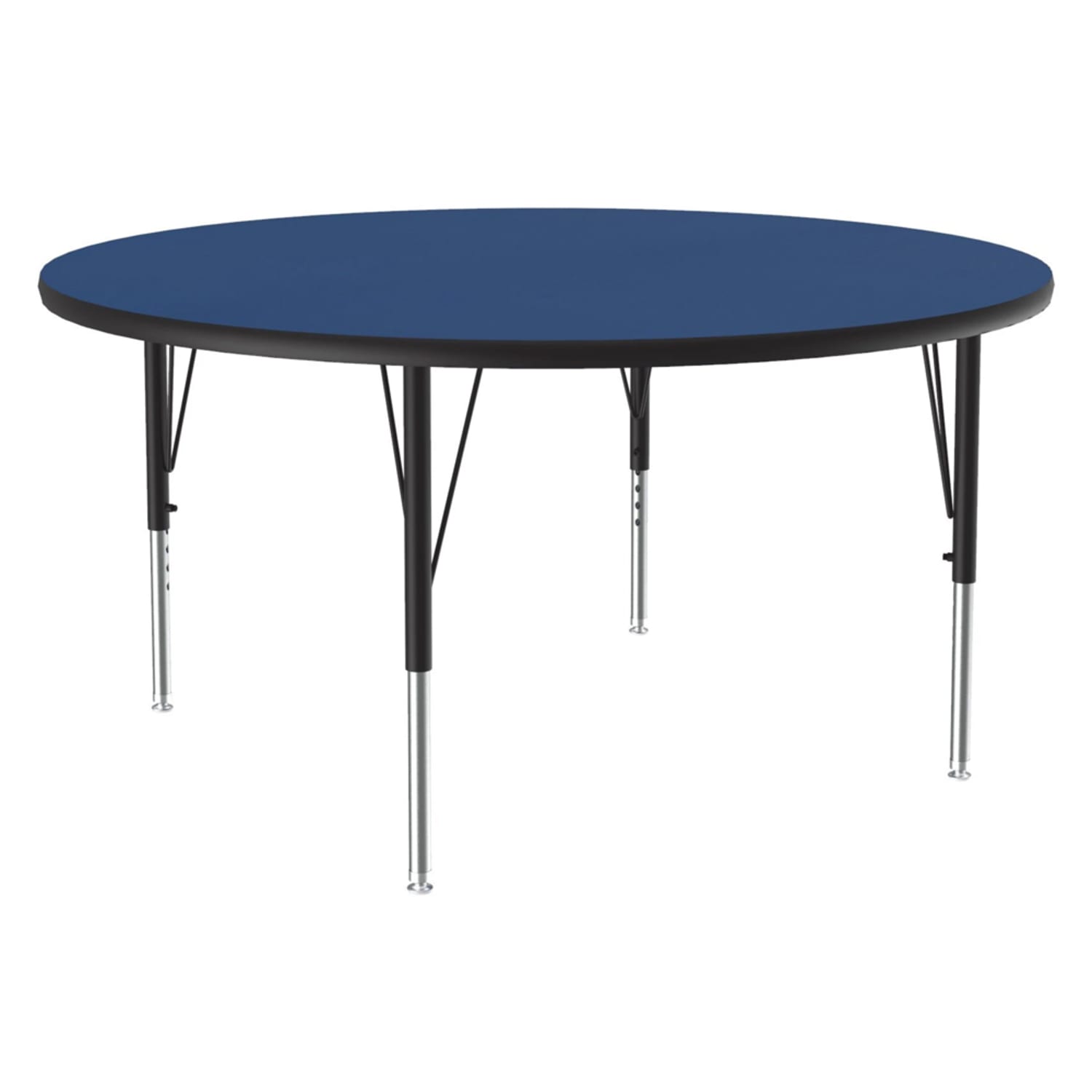 Correll A48-RND-37-09-09 48 Round Table w/ 1 1/4 High Pressure Top, Blue