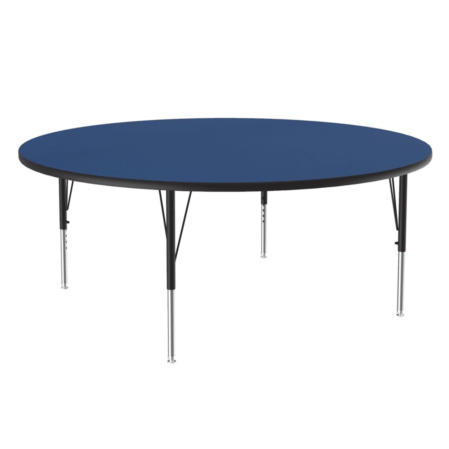 Correll A60-RND-37-09-09 60 Round Table w/ 1 1/4 High Pressure Top, Blue