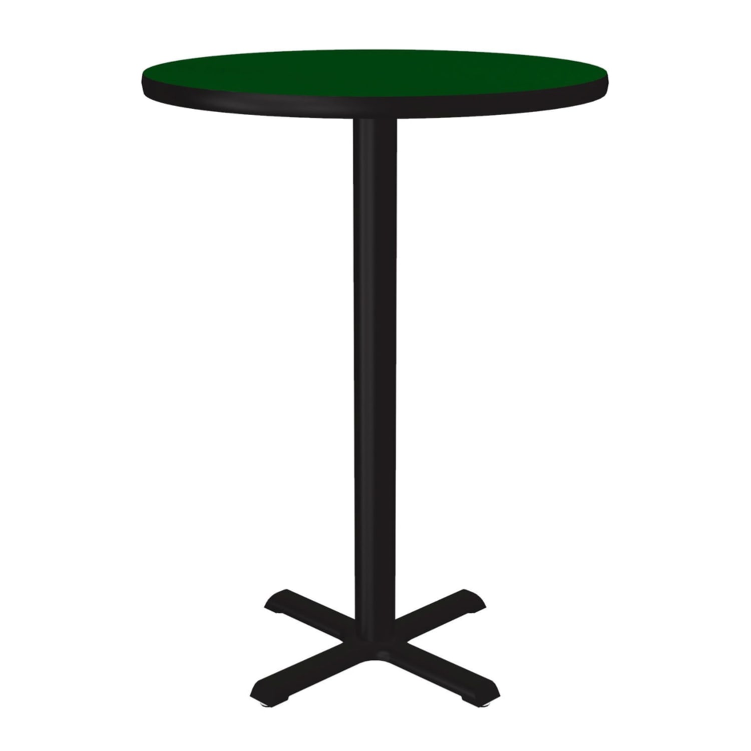 Correll BXB30R-39-09-09 30 Round Bar Height Table - Green Laminate Top, Cast Iron Base
