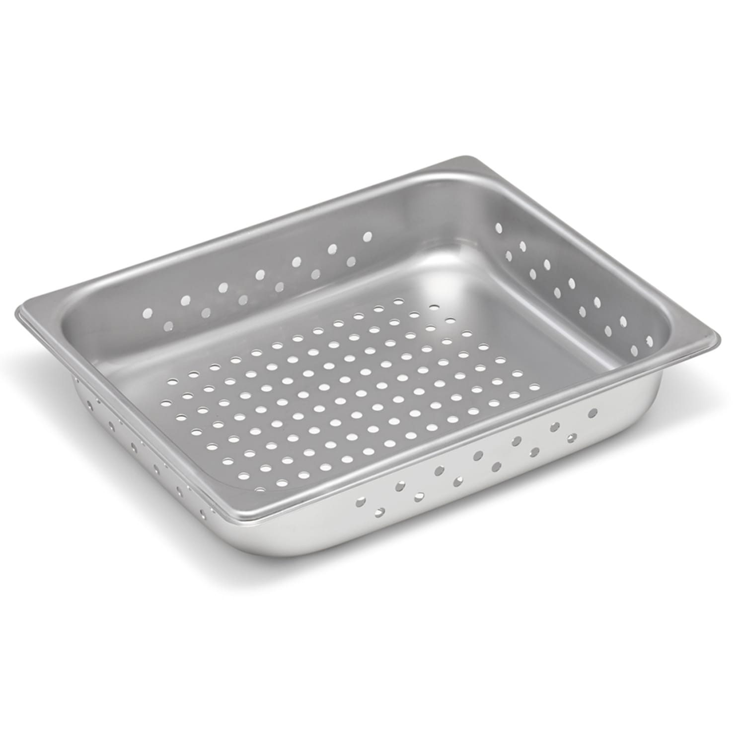 Vollrath 30223 Super Pan V Half Size Steam Pan - Perforated, Stainless Steel, 2 1/2"" Deep, Pack of 6