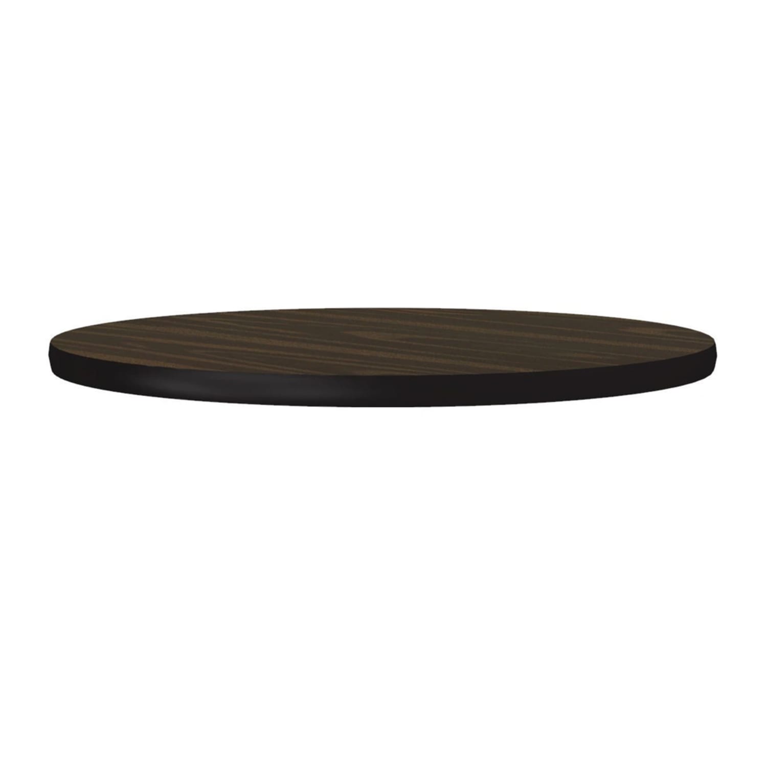 Correll CT30R-01-09 30 Round Cafe Breakroom Table Top, 1 1/4 High Pressure, Walnut, Brown, 1.25 in