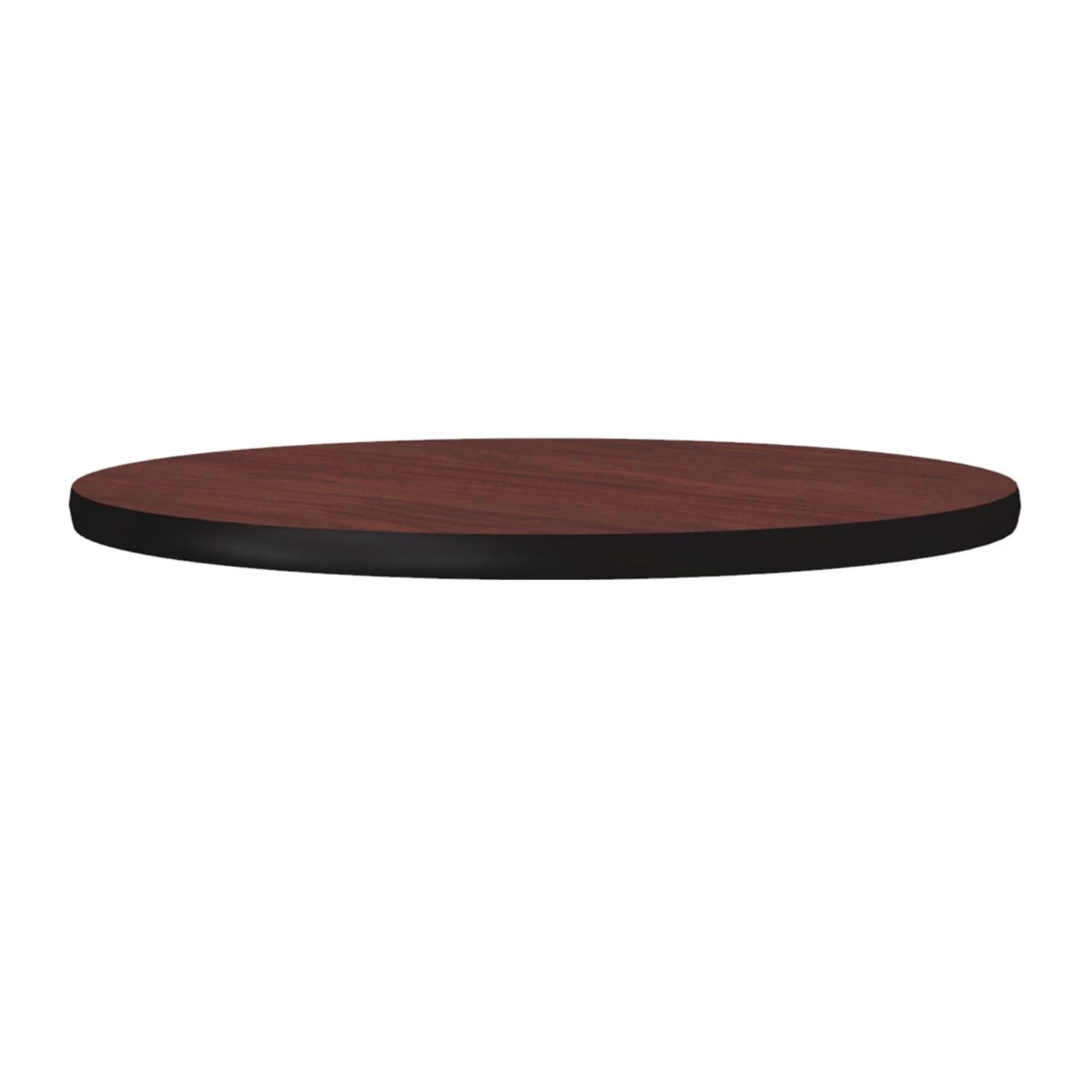 Correll CT30R-20-09 30 Round Cafe Breakroom Table Top, 1 1/4 High Pressure, Mahogany, Red, 1.25 in