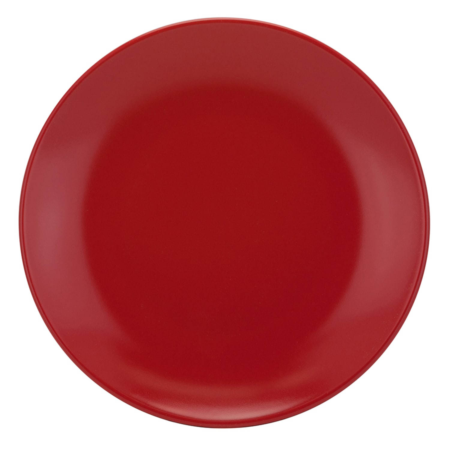 10 Strawberry Street WM-4-RED 7 3/4 Round Wazee Matte Salad Plate - Stoneware, Red, Pack of 6