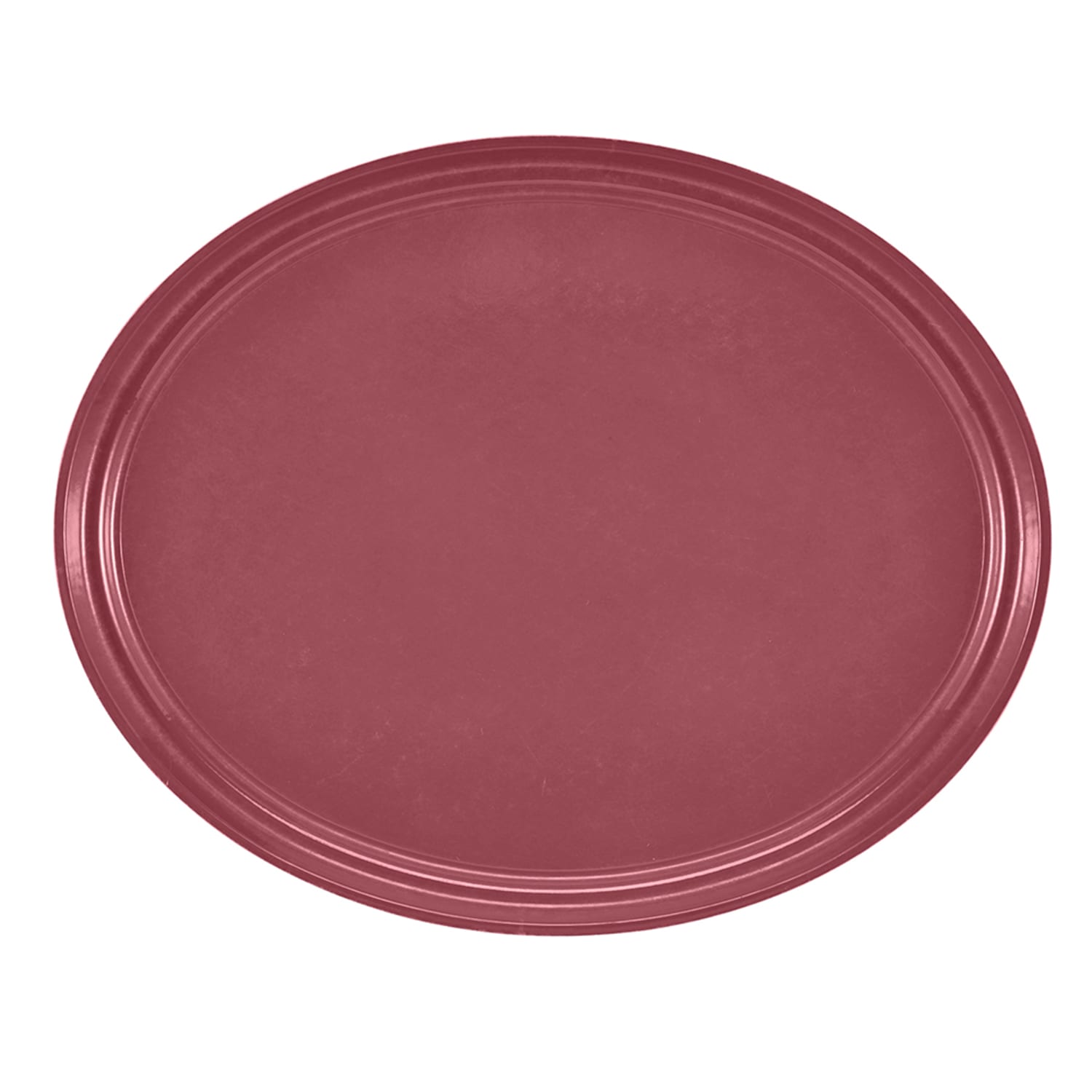 Cambro 2500410 Oval Serving Camtray - 19 1/4x24, Fiberglass, Raspberry Cream, Red, Case of 6