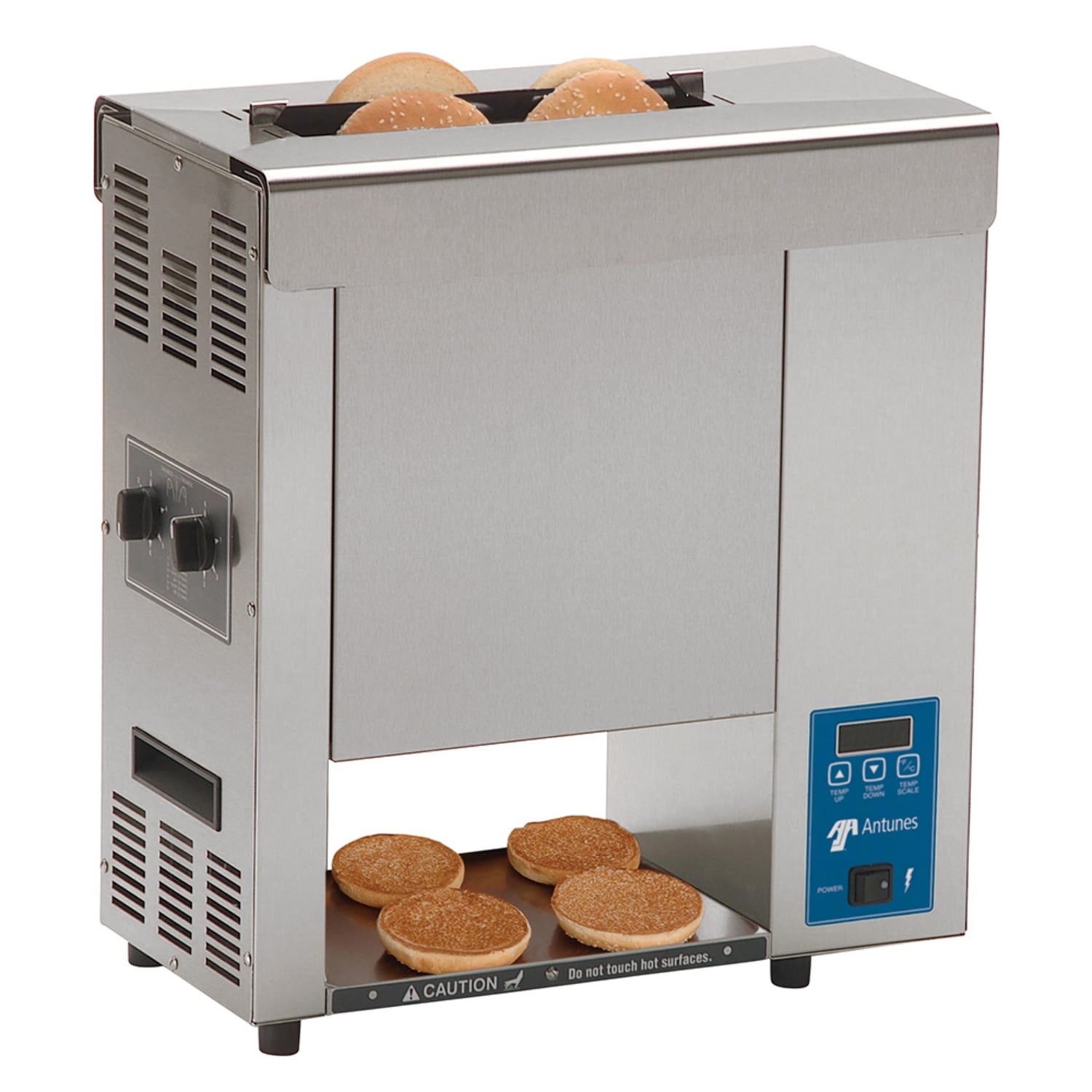 Antunes VCT-2000-9210123 Vertical Bun Toaster - 257 Slices/hr w/ 1 1/2 Product Opening, 208v, 28-sec. Toast Cycle, Countertop, Stainless Steel