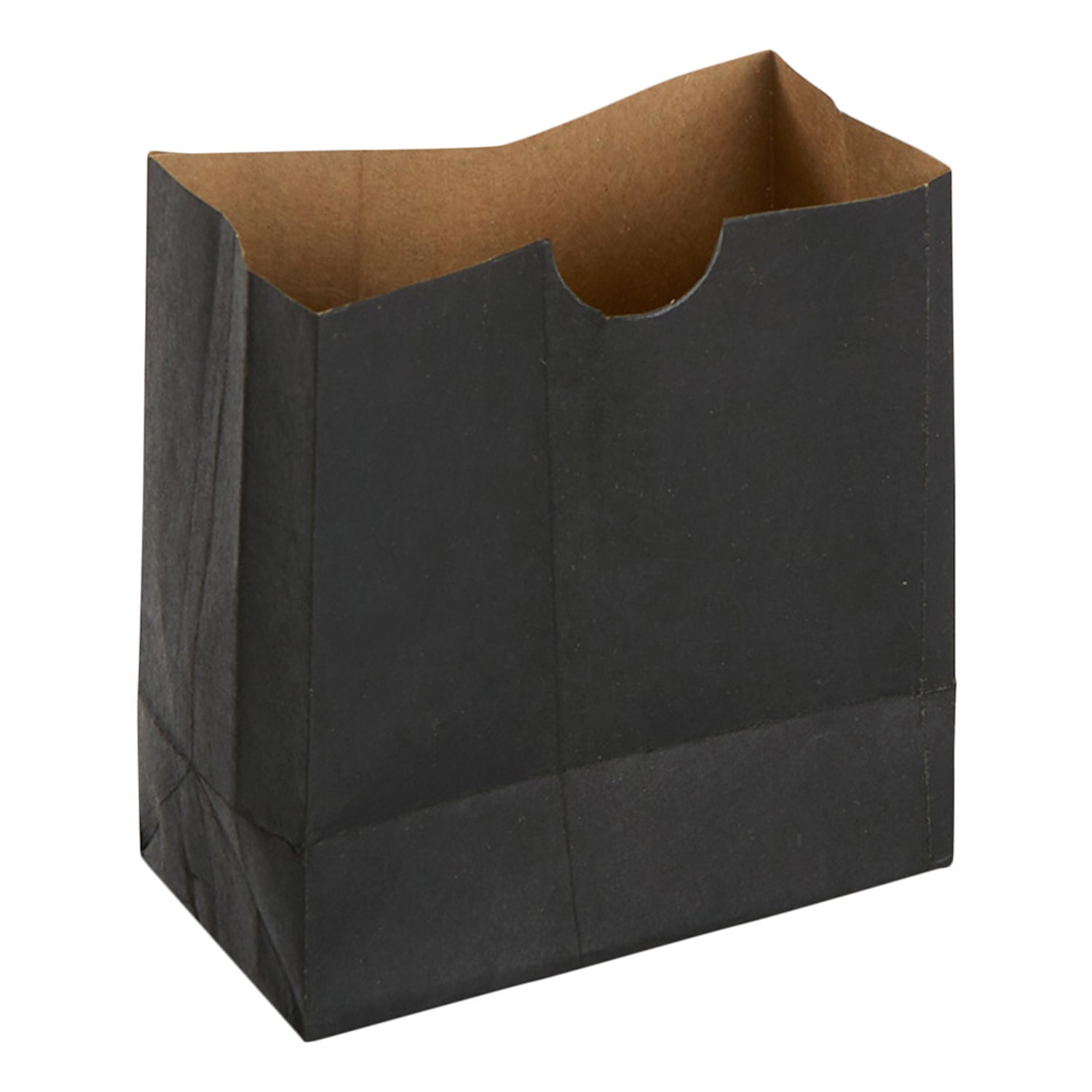 American Metalcraft SBB3 Mini Disposable Snack Bag - 3 3/8L x 1 3/4W x 3 1/2H, Black, Grease Resistant, Pack of 250