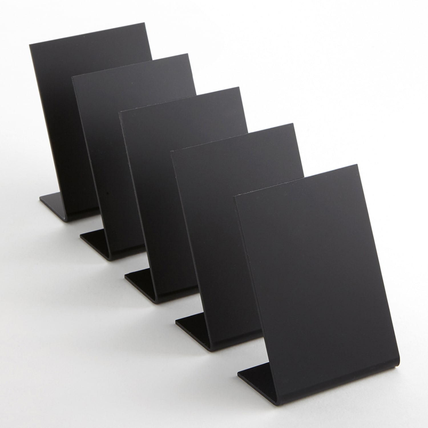 American Metalcraft TBABLA7 Tabletop Chalkboard - 2 7/8L x 1 3/8W x 4 1/8H, Black, Stand-Alone, Pack of 5