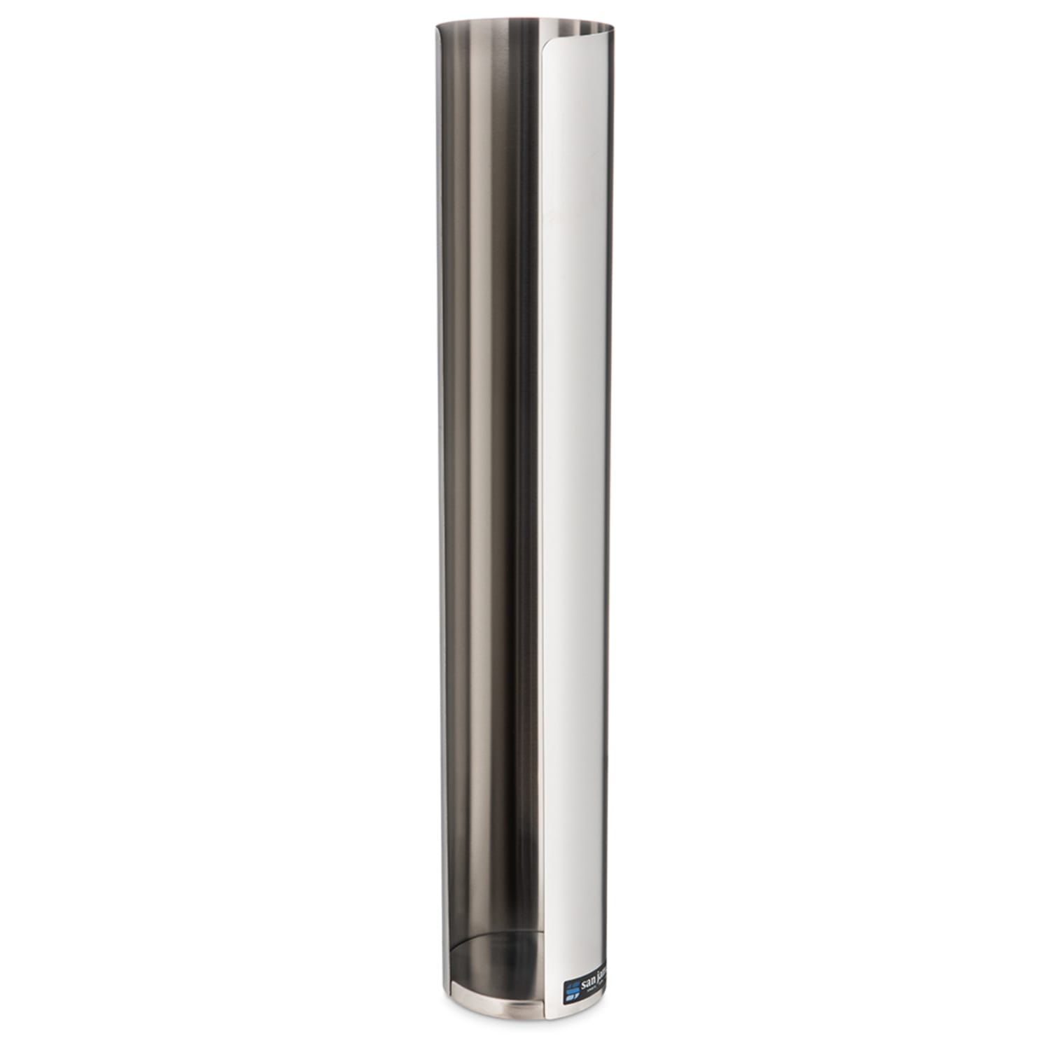 San Jamar L3400 Lid Dispenser, 1 Sleeve For 12 24 oz Lids, Stainless Steel