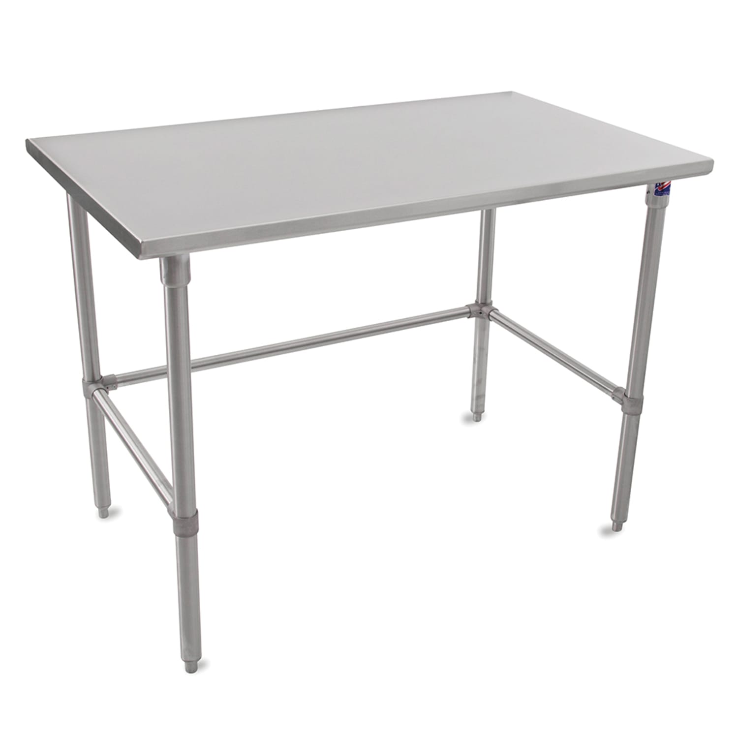 John Boos ST6-2430GBK-X 30 16 ga Work Table w/ 300 Series Stainless Steel Flat Top, 16-ga. Stainless Steel Top, Galvanized Legs