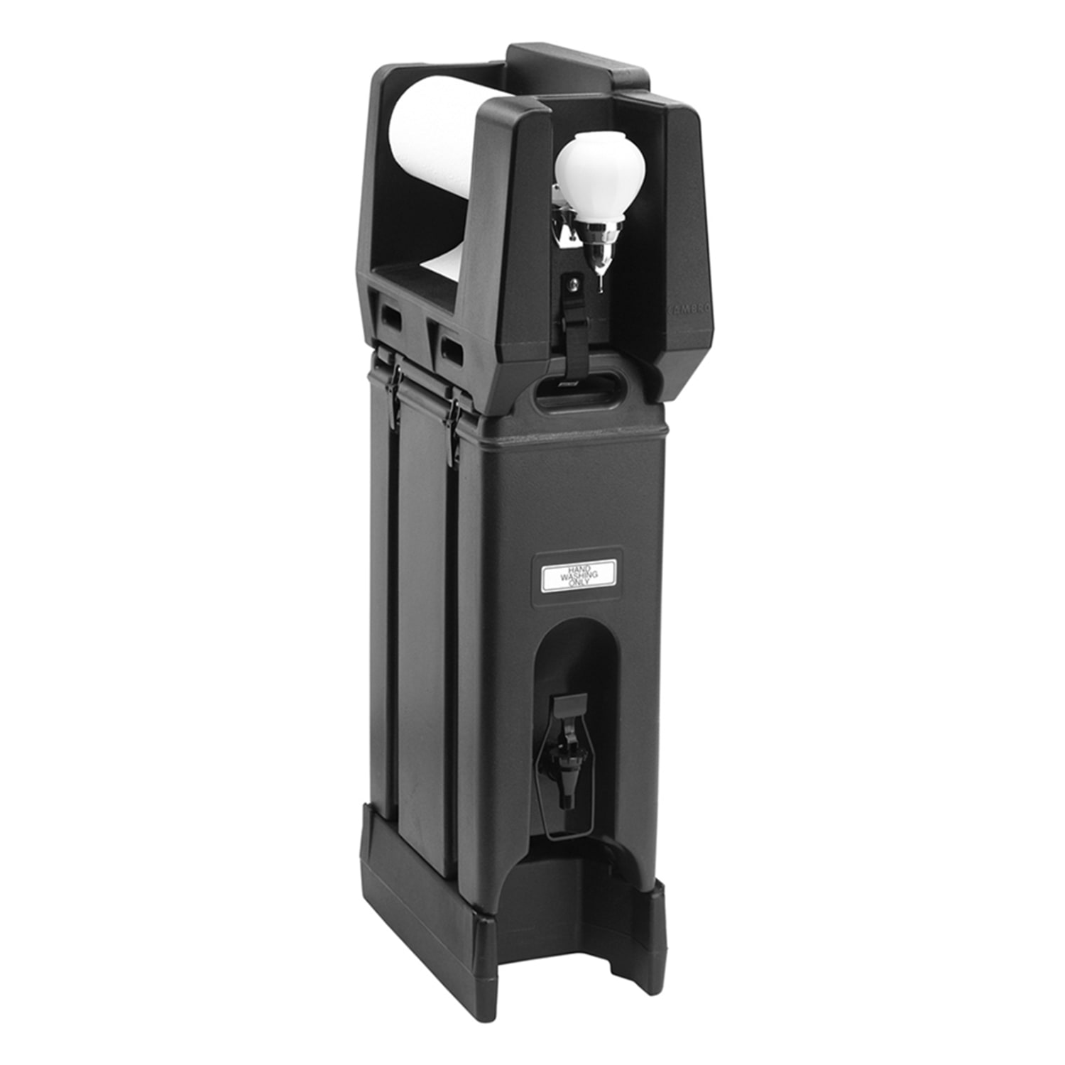 Cambro HWS31110 4 3/4 gal Hand Wash Station w/ Soap & Paper Towel Dispensers, Black