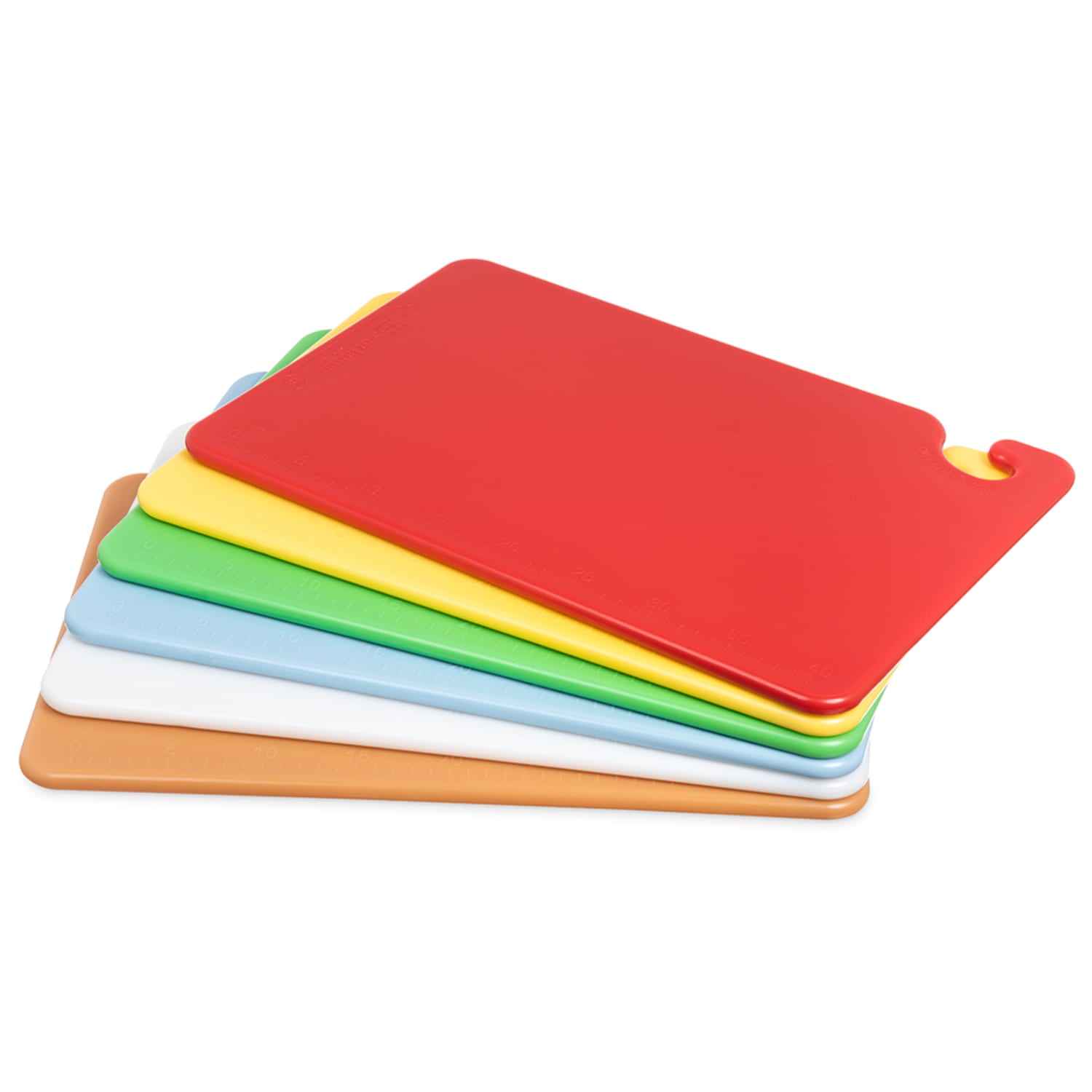 San Jamar CB1218KC Cut-N-Carry Cutting Board Set w/ 6 Boards - 12 x 18, Assorted Colors