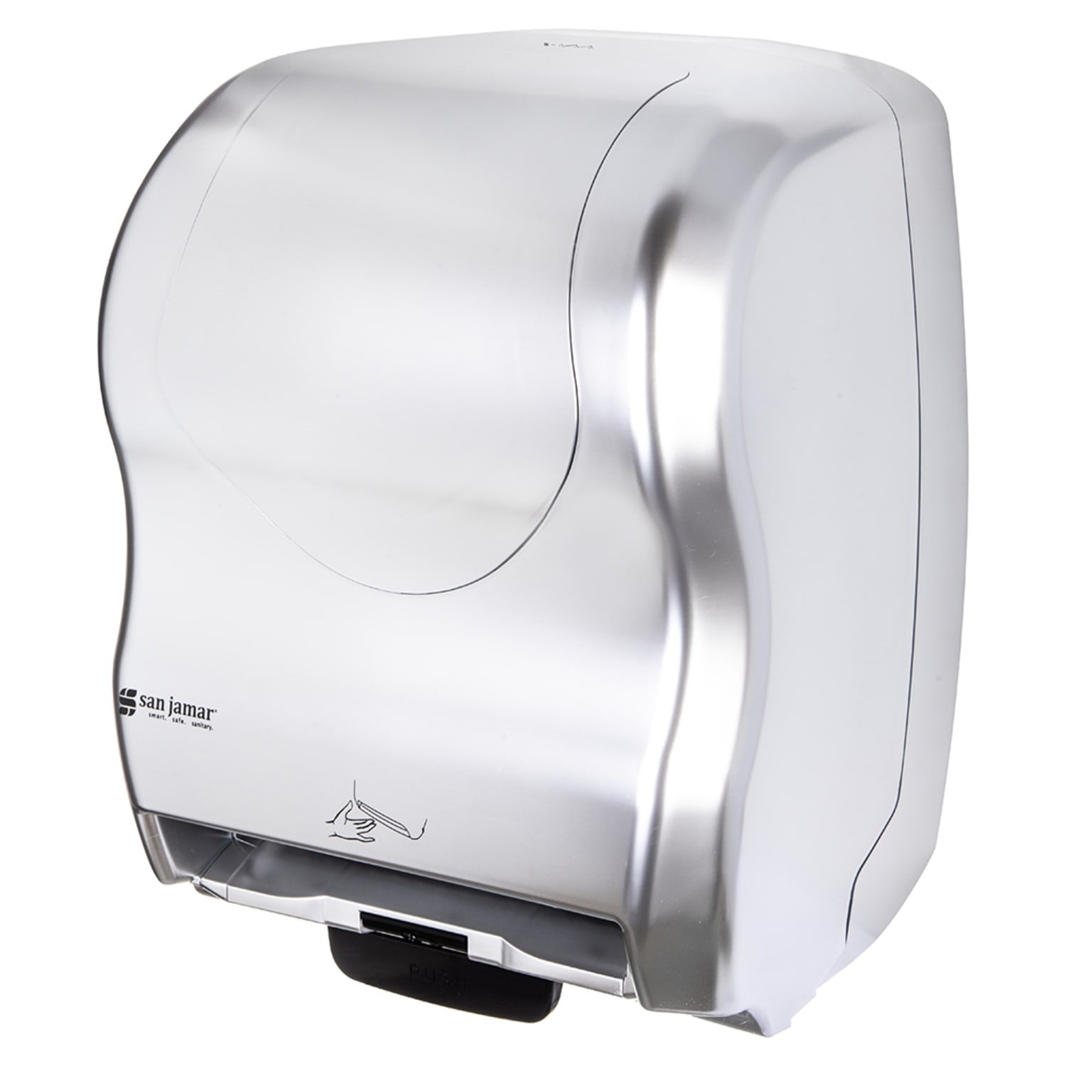 San Jamar T8370SS Wall Mount Touchless Roll Paper Towel Dispenser - Plastic, Stainless, Stainless Steel Color, Silver