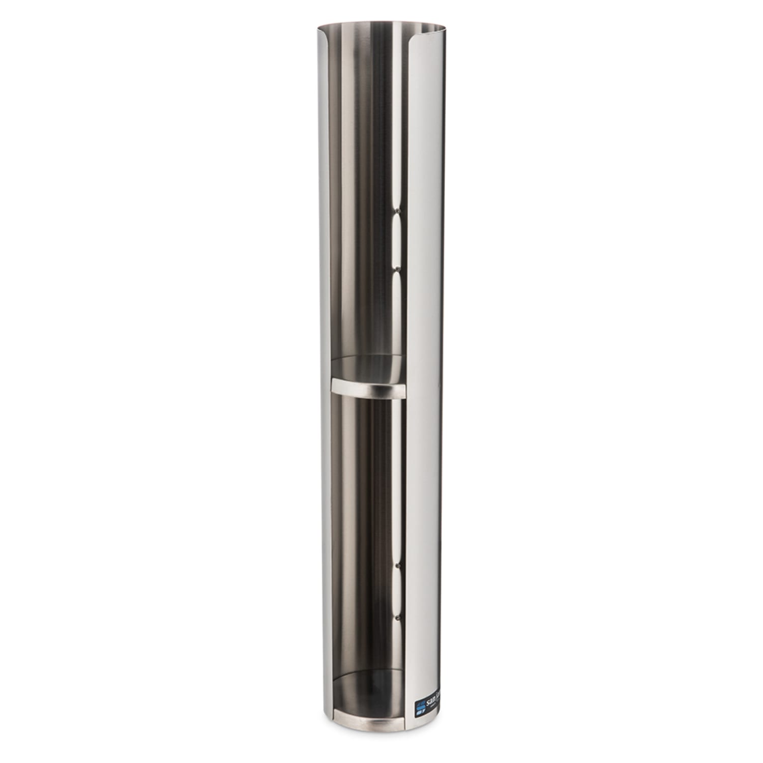 San Jamar L3402 Lid Dispenser, 1 Sleeve For 6 to 24 oz Lids, Stainless Steel